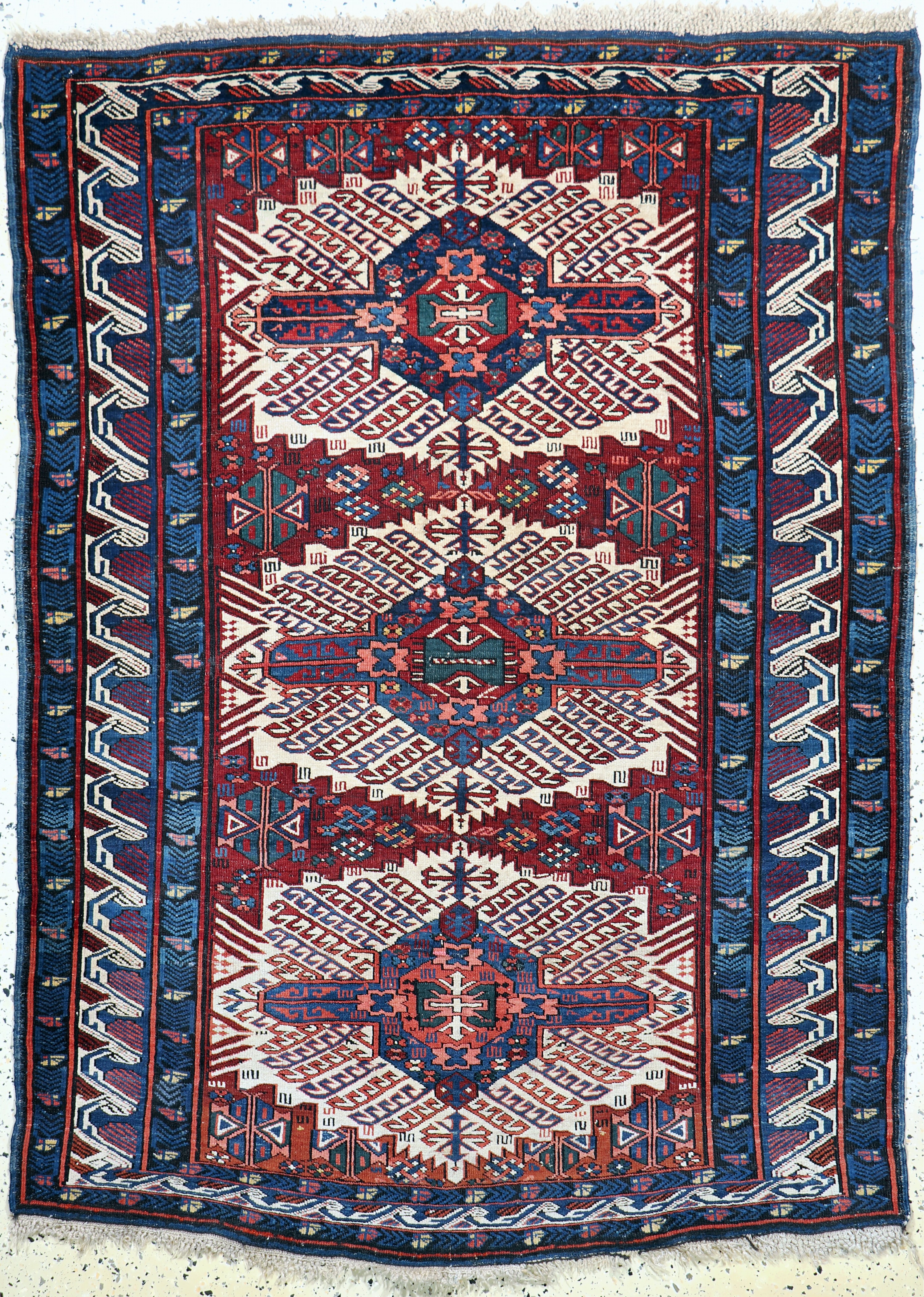 Image 27072845 - Antiker´Zeijwa´Kazak, Kaukasus, 19.Jhd, Wolle auf Wolle, ca. 182 x 132 cm, EHZ: 2-3 ...