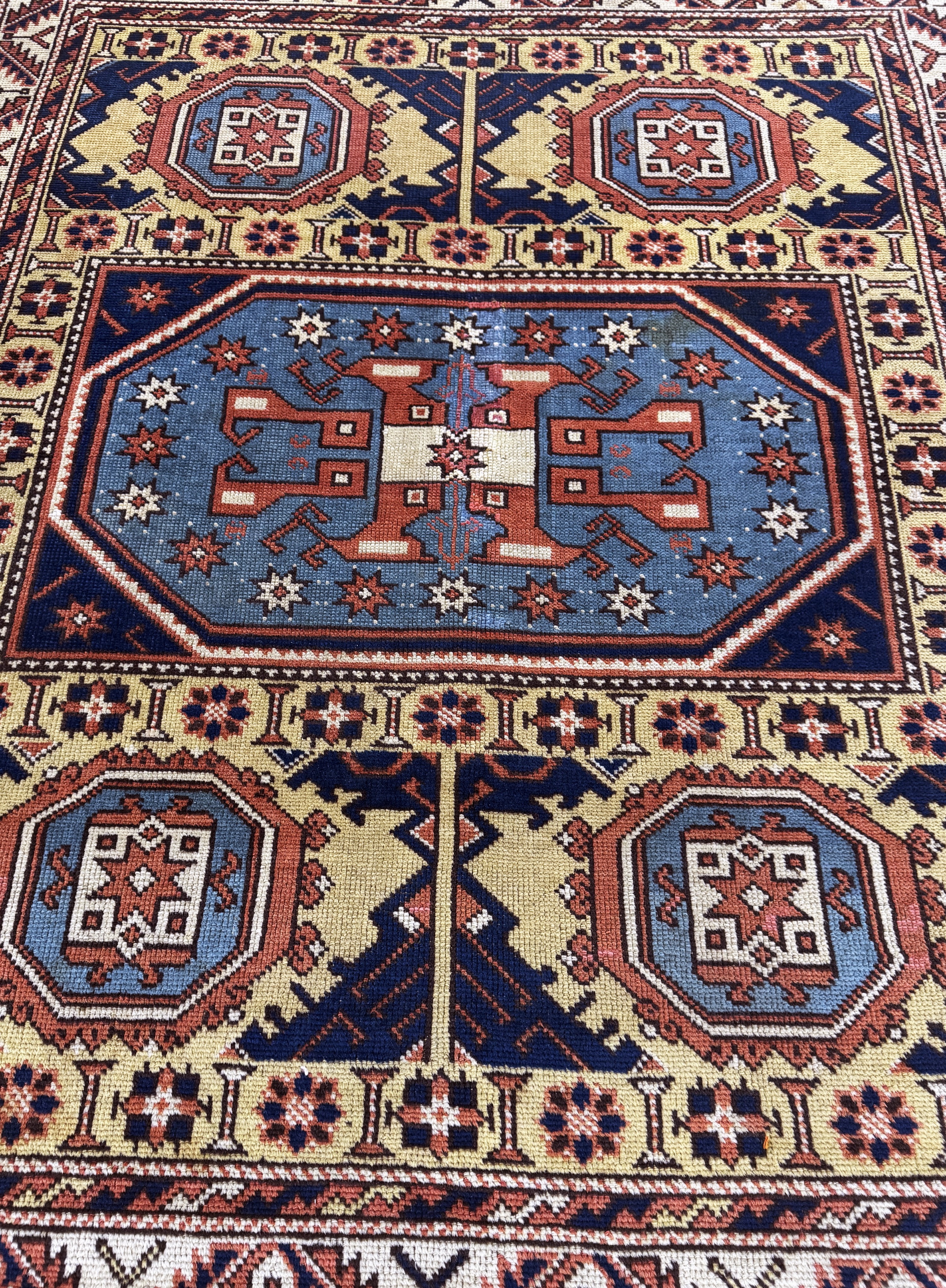 Detail g: Antiker Bergama, Türkei, um 1900, Wolle auf Wolle, ca. 180 x 145 cm, EHZ: 2-3, (restauriert)