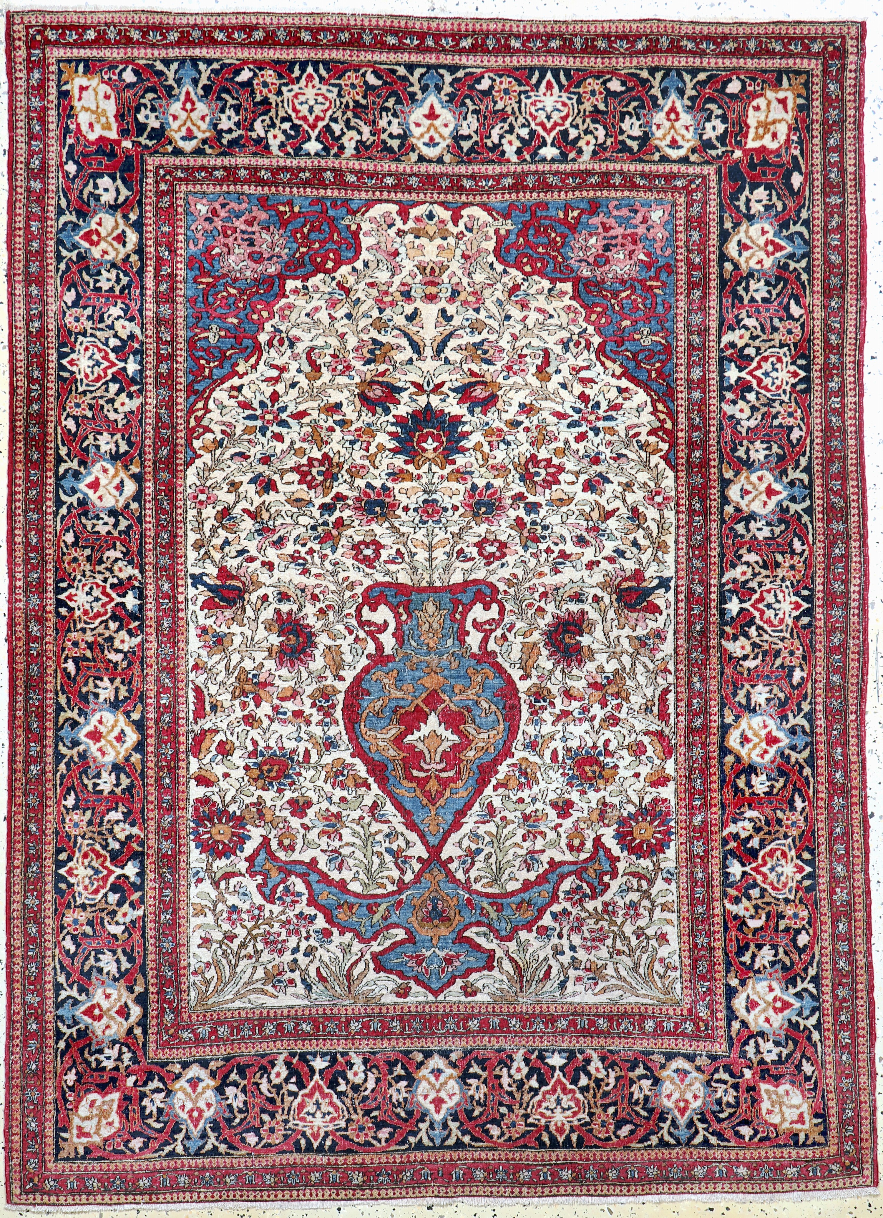 Image 27072874 - Antique Isfahan, Persia, around 1900, wool on cotton, approx. 200 x 150 cm, condition: 3. ...