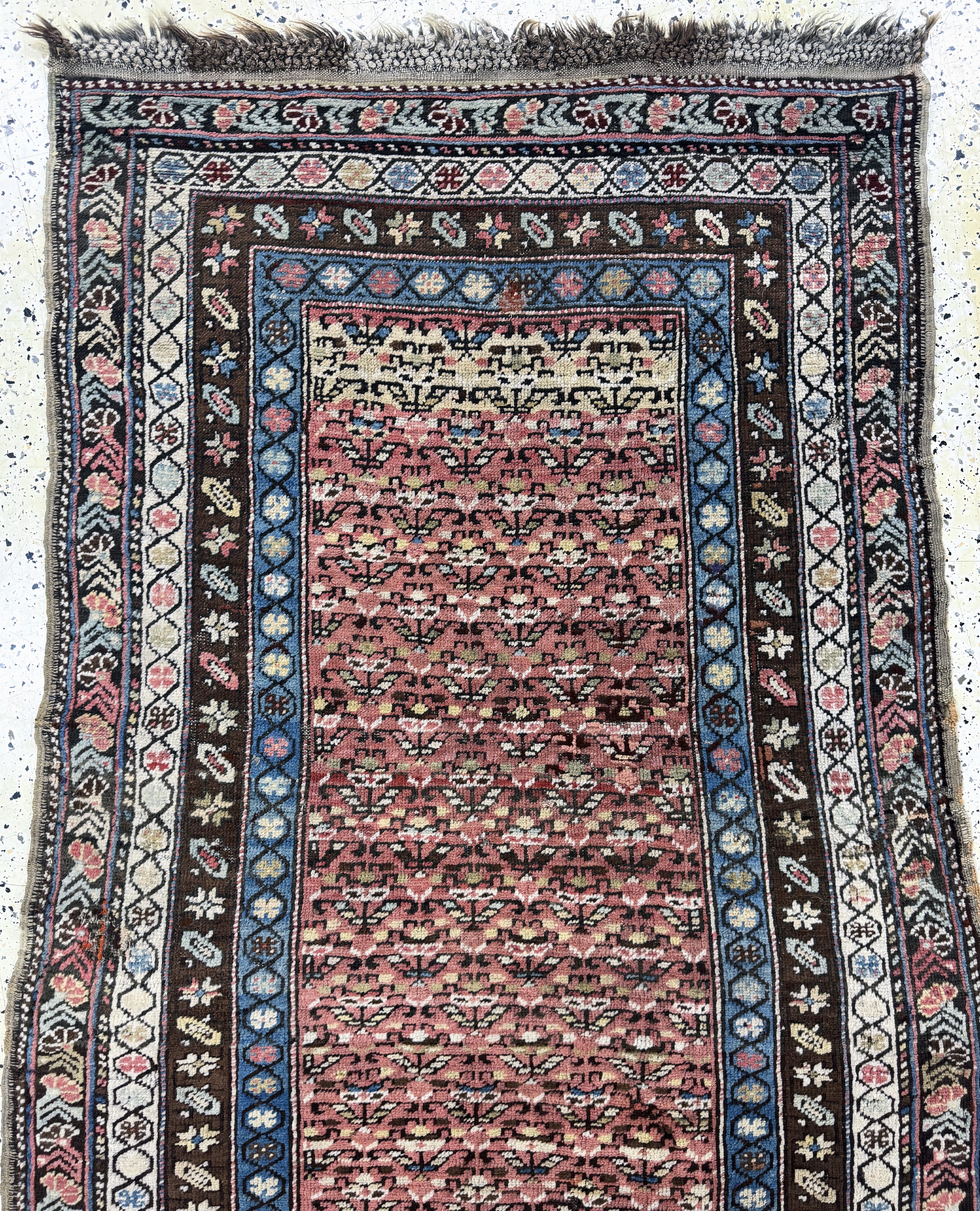 Detail a: Antiker Kazak, Kaukasus, 19.Jhd, Wolle auf Wolle, ca. 385 x 120 cm, EHZ: 4