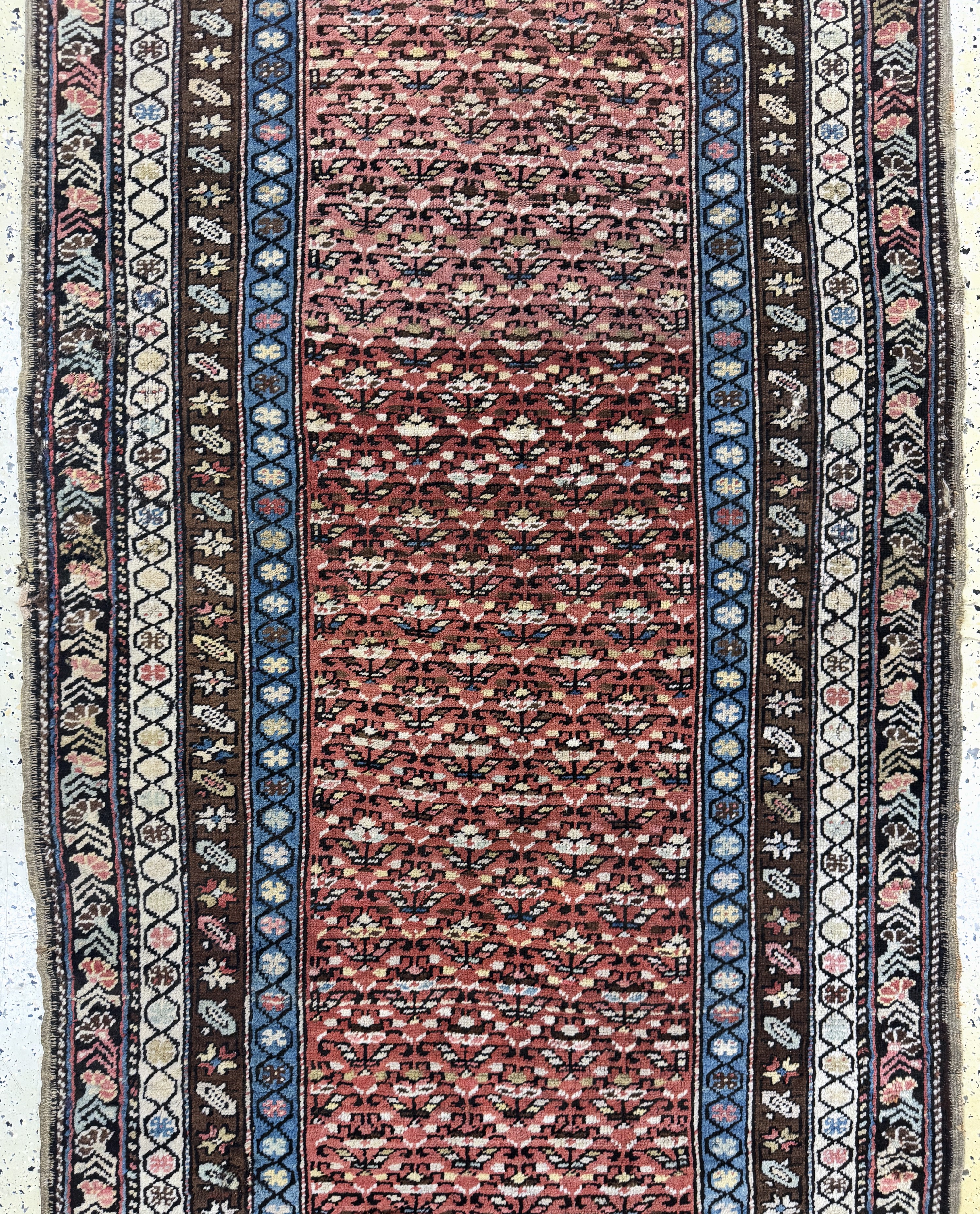 Detail c: Antiker Kazak, Kaukasus, 19.Jhd, Wolle auf Wolle, ca. 385 x 120 cm, EHZ: 4