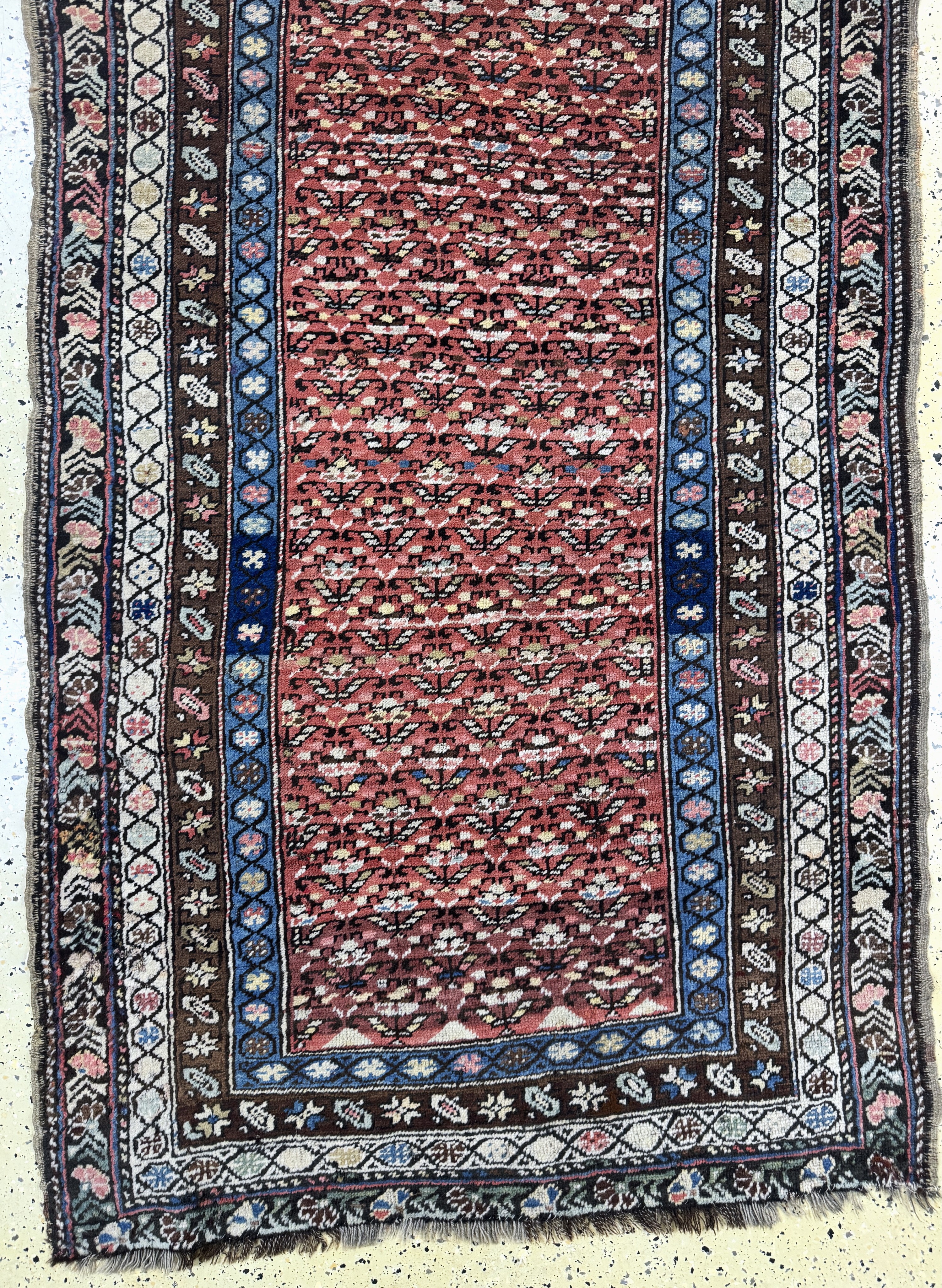 Detail e: Antiker Kazak, Kaukasus, 19.Jhd, Wolle auf Wolle, ca. 385 x 120 cm, EHZ: 4