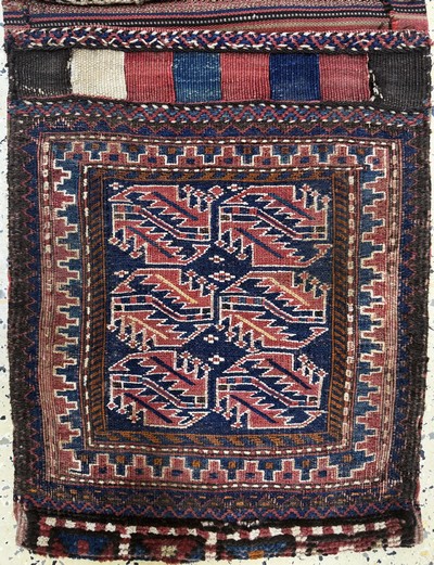 27072804e - 2 Lots Doppeltasche antik, Persien, um 1900, Wolle auf Wolle, ca. 110 x 50 cm, EHZ: 2 ...