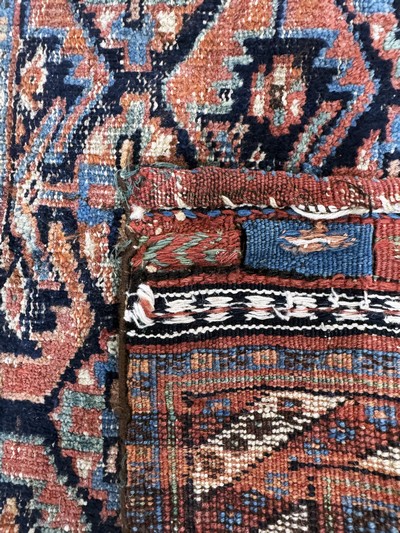 27072808b - 2 Lots Taschenfront antik, Persien, um 1900, Wolle auf Wolle, ca. 60 x 70 cm, EHZ: 3-4 ...