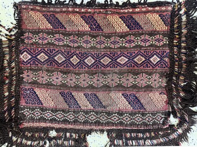 27072809a - 2 Lots Taschenfront & Tasche, Belutsch, Persien, um 1900, Wolle auf Wolle, ca. 80 x ...