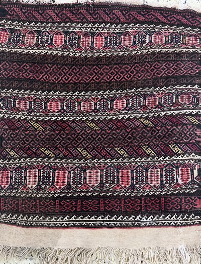 27072809d - 2 Lots Taschenfront & Tasche, Belutsch, Persien, um 1900, Wolle auf Wolle, ca. 80 x ...