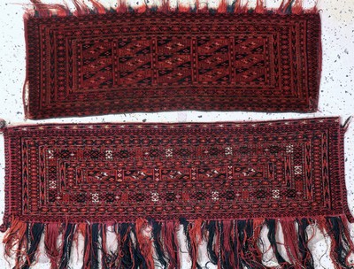 Image 2 Lots Torba antik, Turkmenistan, um 1900, Wolle auf Wolle, ca. 107 x 40 cm, EHZ: 4 ...