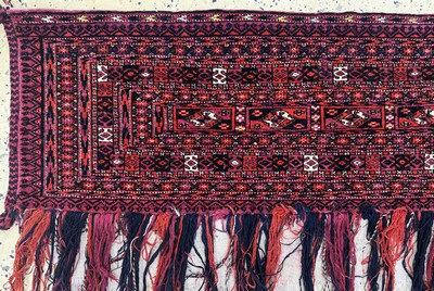 27072828d - 2 Lots Torba antik, Turkmenistan, um 1900, Wolle auf Wolle, ca. 107 x 40 cm, EHZ: 4 ...