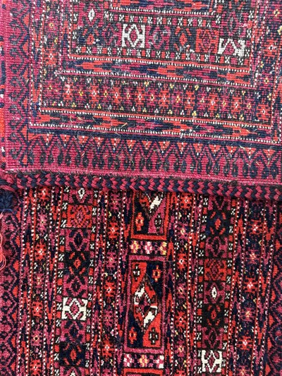 27072828f - 2 Lots Torba antik, Turkmenistan, um 1900, Wolle auf Wolle, ca. 107 x 40 cm, EHZ: 4 ...