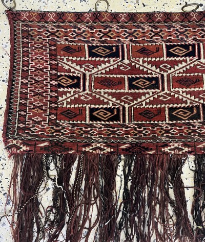 27072830d - 2 Lots Torba antik, Turkmenistan, um 1900, Wolle auf Wolle, ca. 110 x 40 cm, EHZ: 4 ...