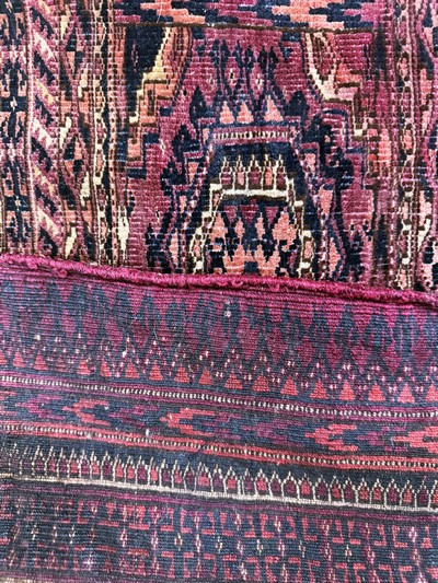 27072831c - 2 Lots Torba & Tschowal antik, Turkmenistan, um 1900, Wolle auf Wolle, ca. 155 x 85 cm ...