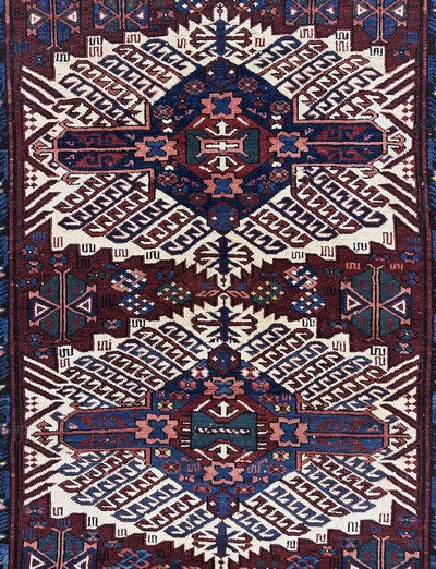 27072845d - Antiker´Zeijwa´Kazak, Kaukasus, 19.Jhd, Wolle auf Wolle, ca. 182 x 132 cm, EHZ: 2-3 ...