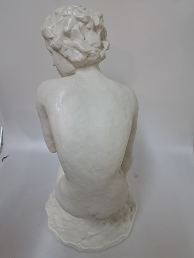27072849d - Porzellanfigur ´Die Hockende´, Rosenthal Kunstabteilung, Entwurf Fritz Klimsch, sign., ...