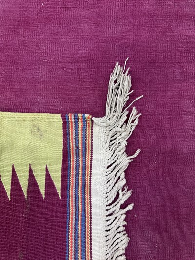 27072850e - Dhurrie Gebetskelim, Indien, Anfang 20.Jhd Baumwolle, ca. 133 x 80 cm, EHZ: 2 ...