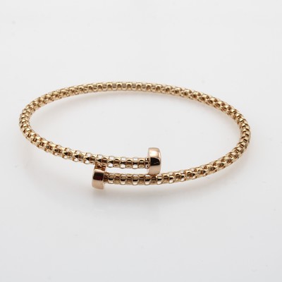 Image Flexible Armspange im Himbeermuster, RG 585/000, Endstücke im Hufnageldesign, B. ca. 3 ...