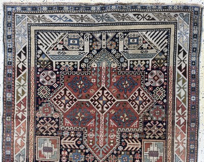 27072869a - Antique Kazak#´Akstafa#´, Caucasus, 19th century, wool on wool, approx. 285 x 120 cm, ...