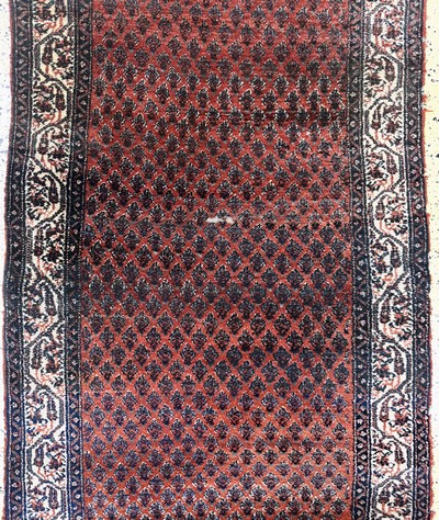 27072873b - Serabend-Fragment, Persien, um 1900, Wolle auf Baumwolle, ca. 240 x 90 cm, EHZ: 4 ...