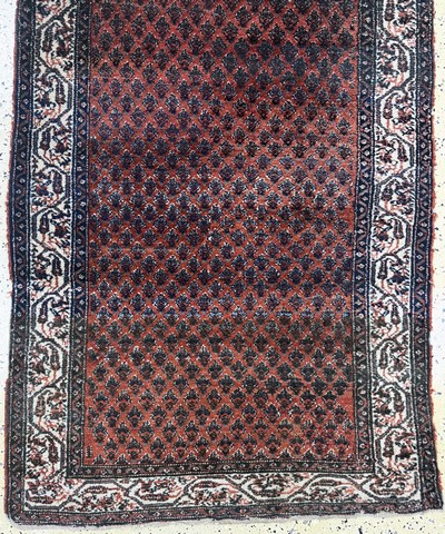 27072873c - Serabend-Fragment, Persien, um 1900, Wolle auf Baumwolle, ca. 240 x 90 cm, EHZ: 4 ...