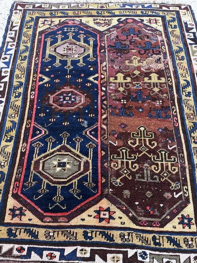 27072875e - Antiker Megri, Türkei, 19.Jhd, Wolle auf Wolle, ca. 160 x 125 cm, EHZ: 3(restauriert) ...