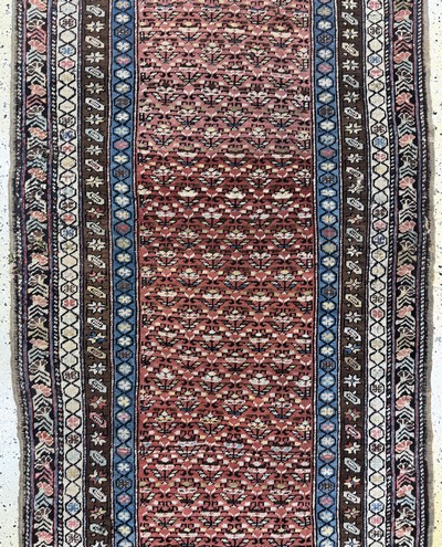 27072878c - Antiker Kazak, Kaukasus, 19.Jhd, Wolle auf Wolle, ca. 385 x 120 cm, EHZ: 4 ...