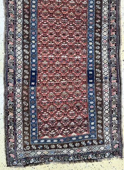 27072878e - Antiker Kazak, Kaukasus, 19.Jhd, Wolle auf Wolle, ca. 385 x 120 cm, EHZ: 4 ...