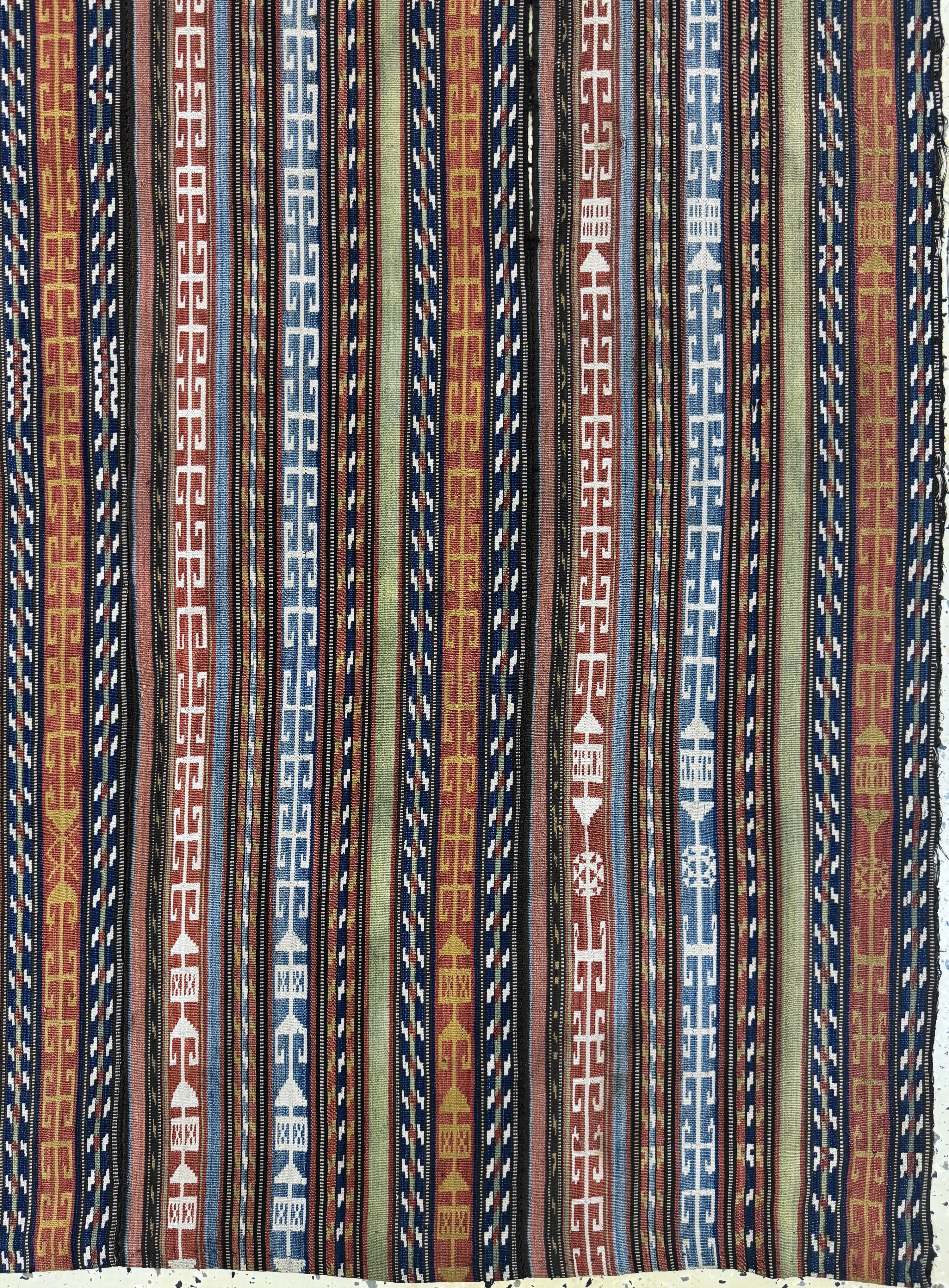 Detail a: Nomaden-Decke"Djajim, Persien, Anfang 20.Jhd, Wolle auf Wolle, ca. 170 x 155 cm, EHZ: 2. Sehr fein gewebt.
