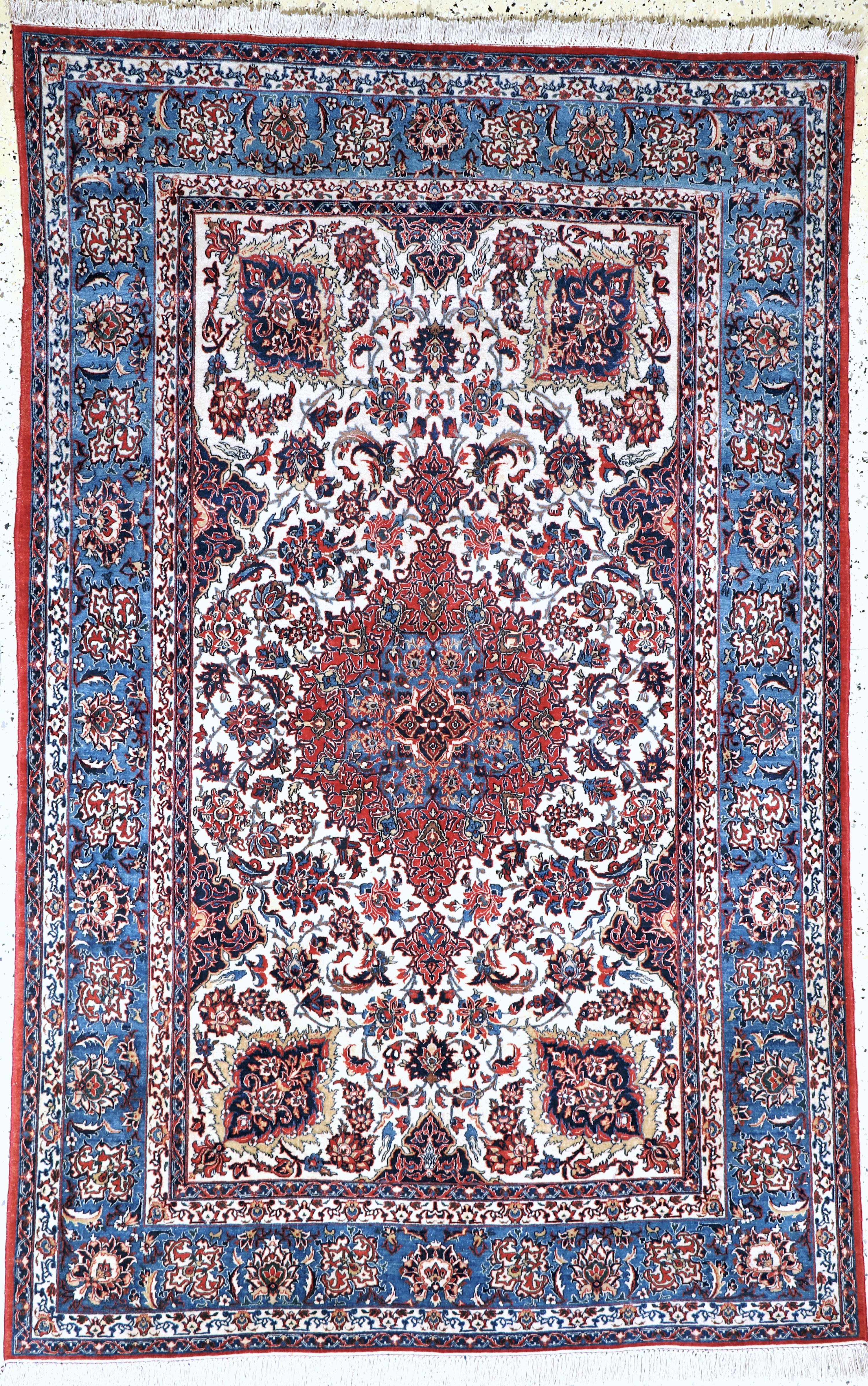 Image 27072907 - Esfahan´Shooreshi´fein alt, Persien, Anfang20.Jhd, Korkwolle auf Baumwolle, ca. 235 x ...