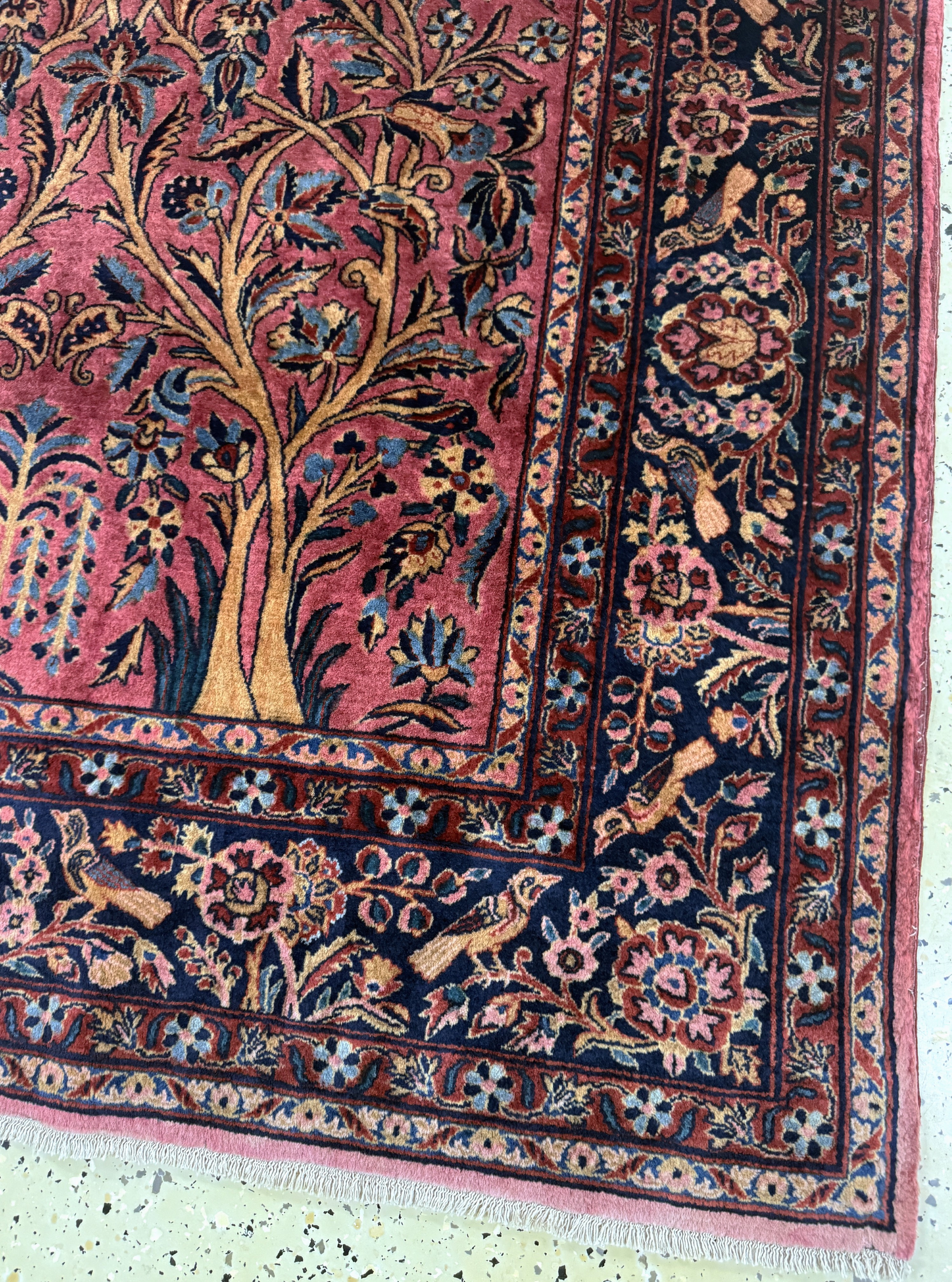 Detail a: Manchester Keschan fein Persien, signiert"Auftrag von Telifian", um 1900, Manchester-Korkwolle, ca. 197 x 127 cm, EHZ: 1-2