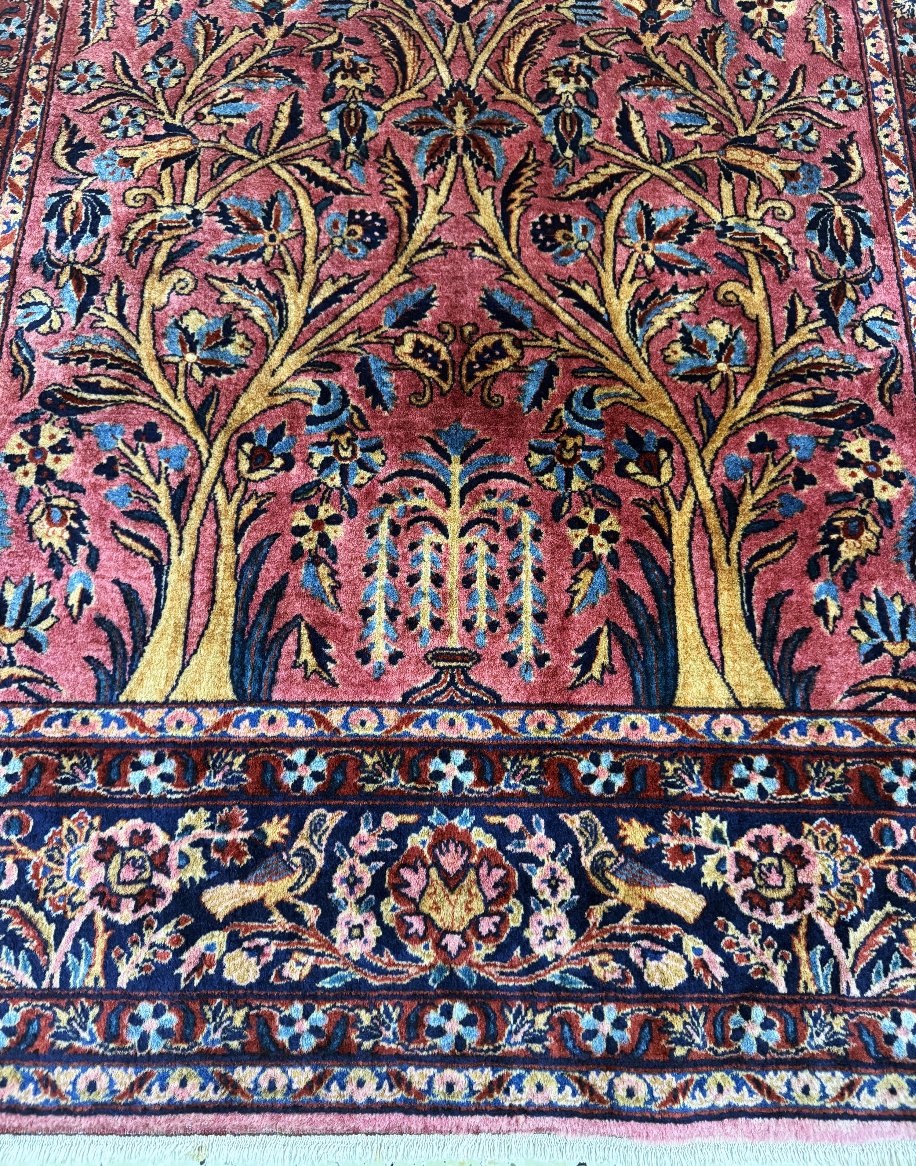 Detail c: Manchester Keschan fein Persien, signiert"Auftrag von Telifian", um 1900, Manchester-Korkwolle, ca. 197 x 127 cm, EHZ: 1-2