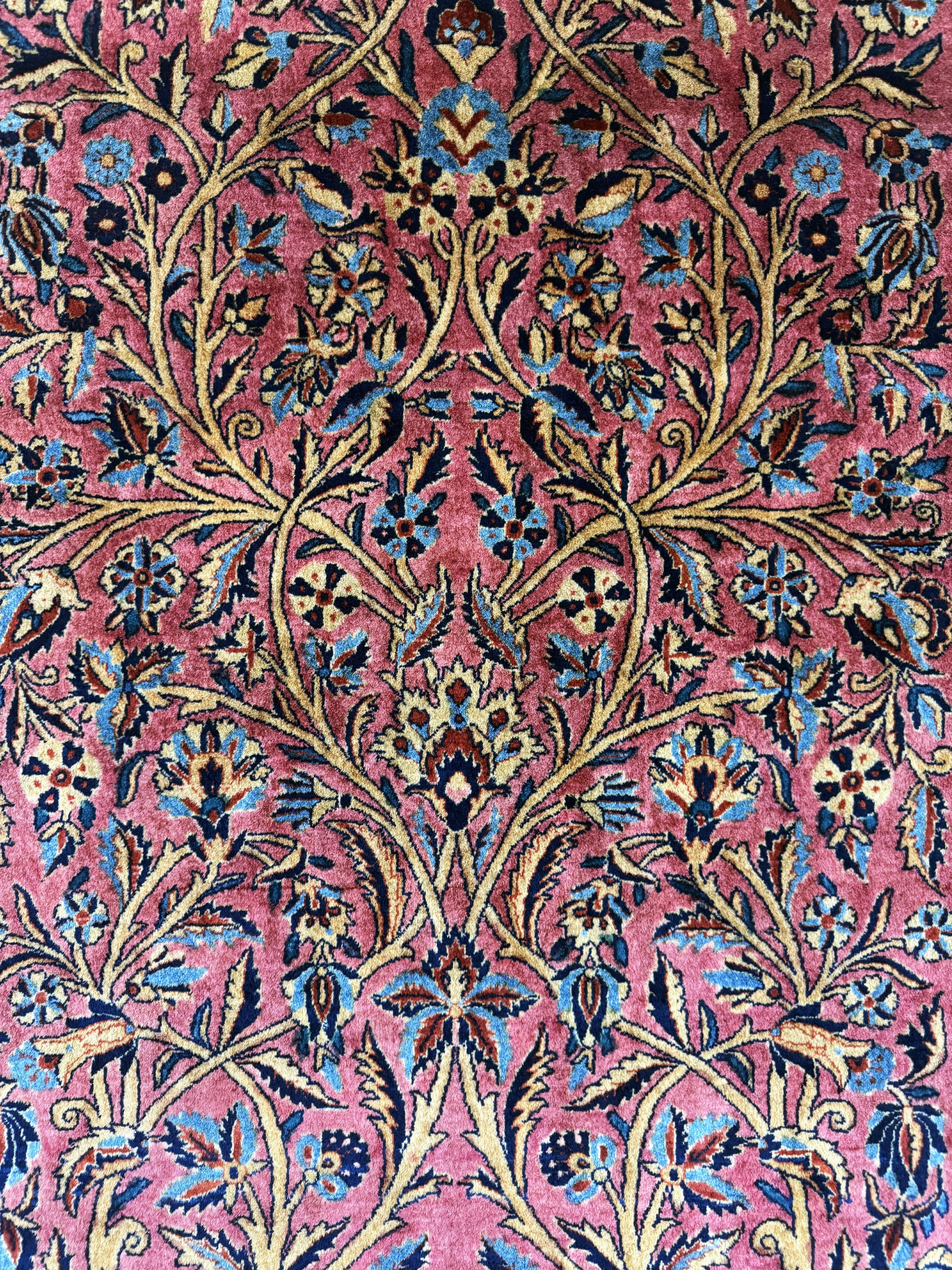 Detail d: Manchester Keschan fein Persien, signiert"Auftrag von Telifian", um 1900, Manchester-Korkwolle, ca. 197 x 127 cm, EHZ: 1-2