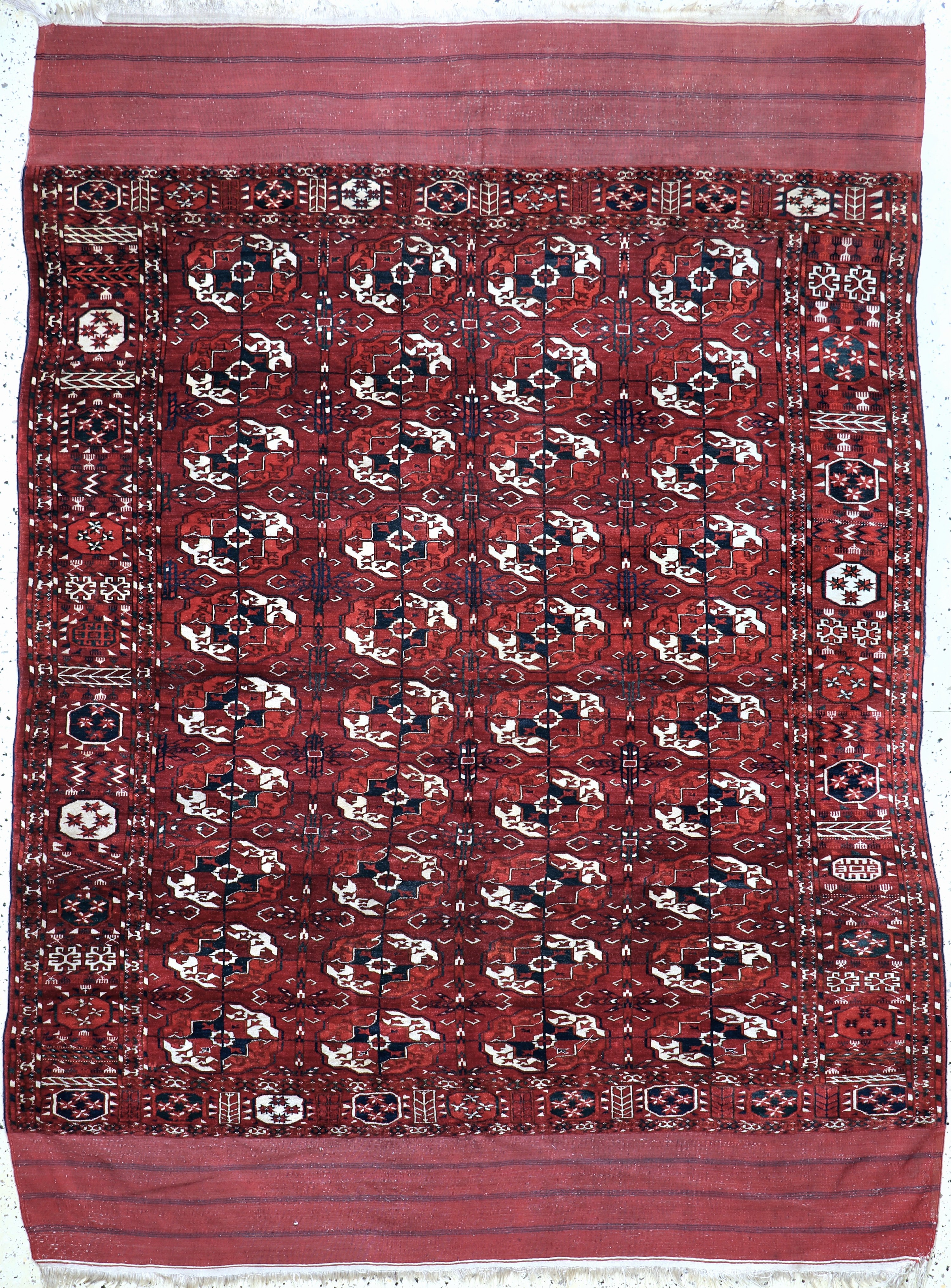 Image 27072919 - Feine Tekke Hauptteppich antik, Turkmenistan, 19.Jhd, Wolle auf Wolle, ca. 260 x 185 cm, ...