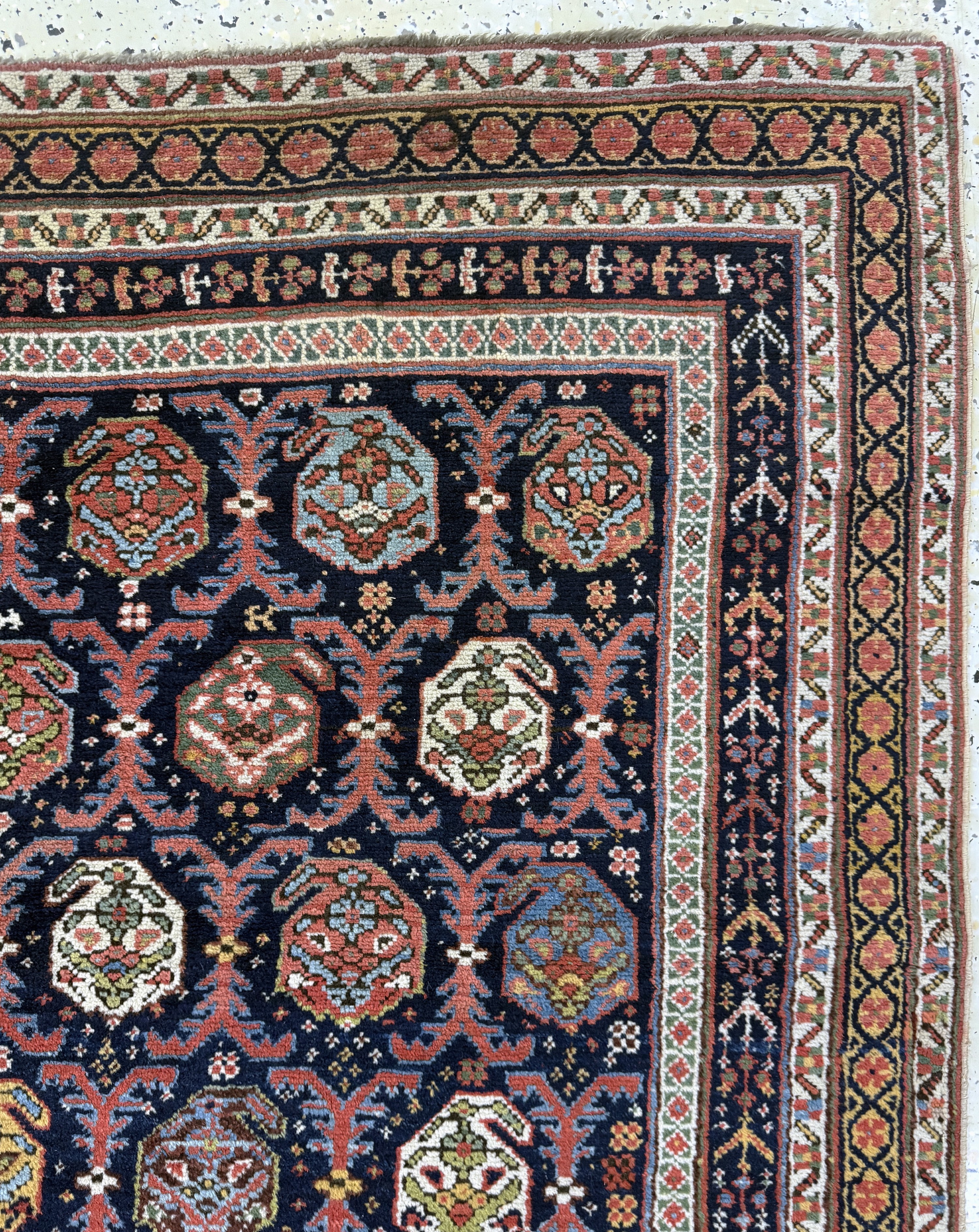 Detail d: Antiker Afschar antik, Persien, 19.Jhd, Wolle auf Wolle, ca. 203 x 144 cm, EHZ: 2