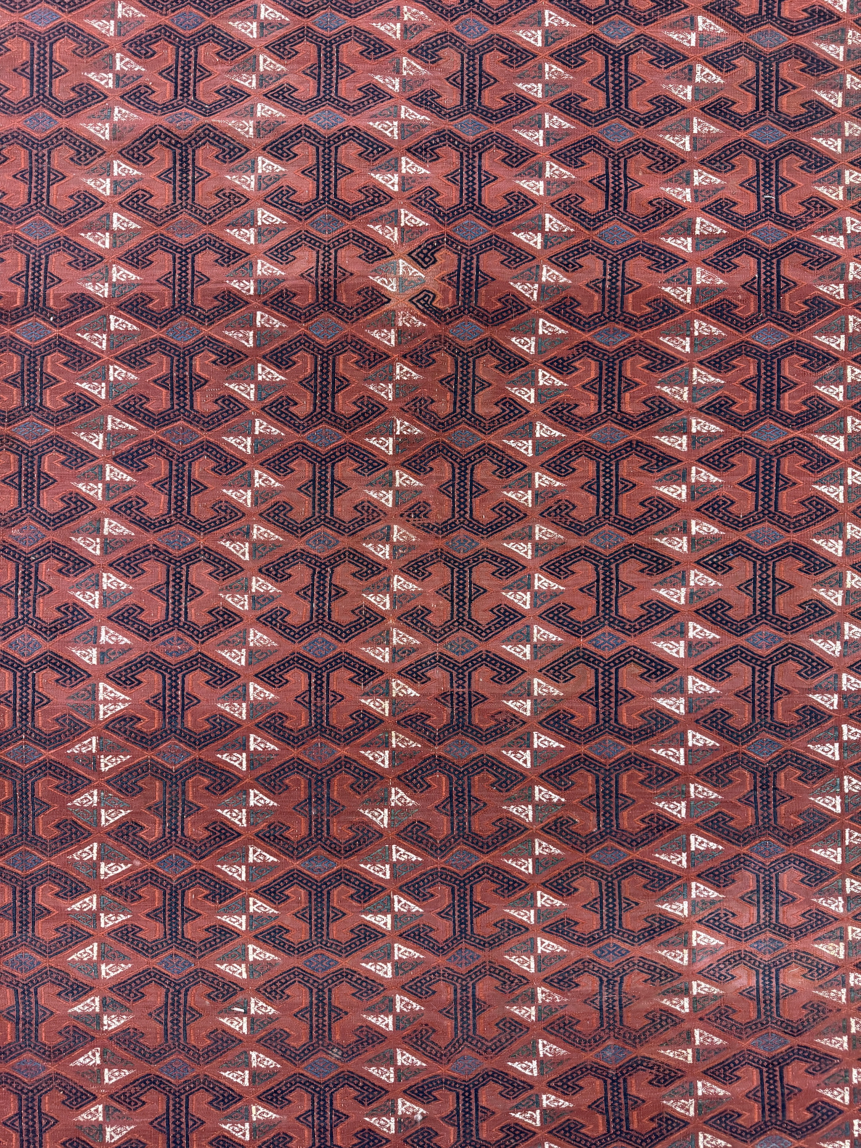 Detail g: Antiker Sumakh, Turkmenistan, 19.Jhd, Wolleauf Wolle, ca. 303 x 187 cm, EHZ: 2