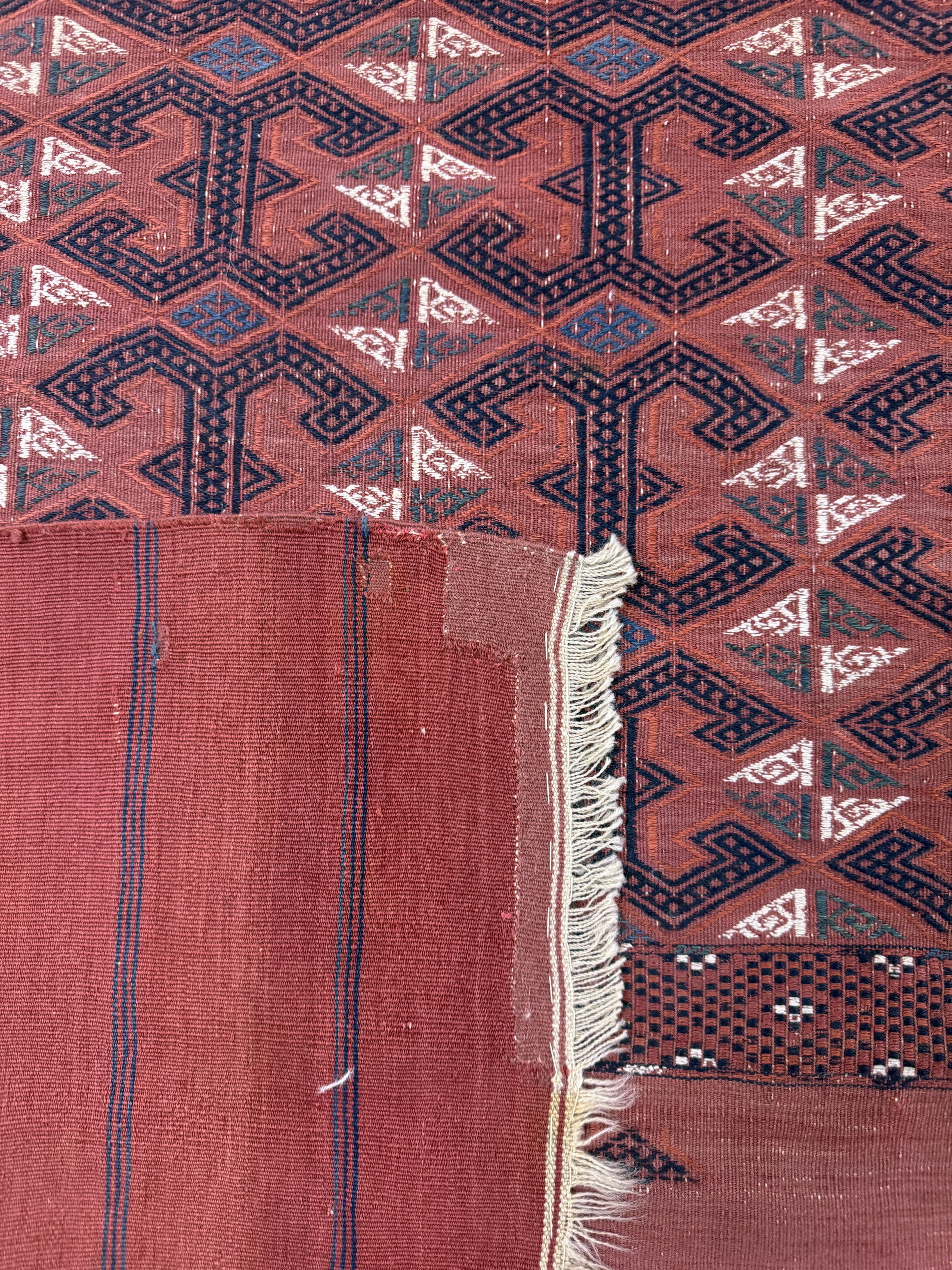Detail i: Antiker Sumakh, Turkmenistan, 19.Jhd, Wolleauf Wolle, ca. 303 x 187 cm, EHZ: 2