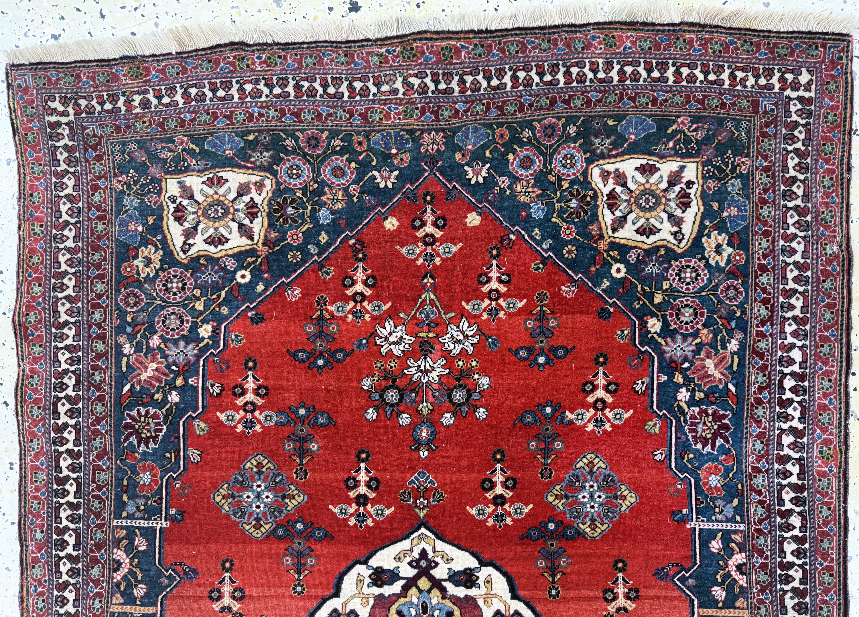 Detail a: Ghaschgai-Kashkuli fein antik, Persien, 19.Jh, Wolle auf Wolle, ca. 147 x 98 cm, EHZ: 2(restauriert)