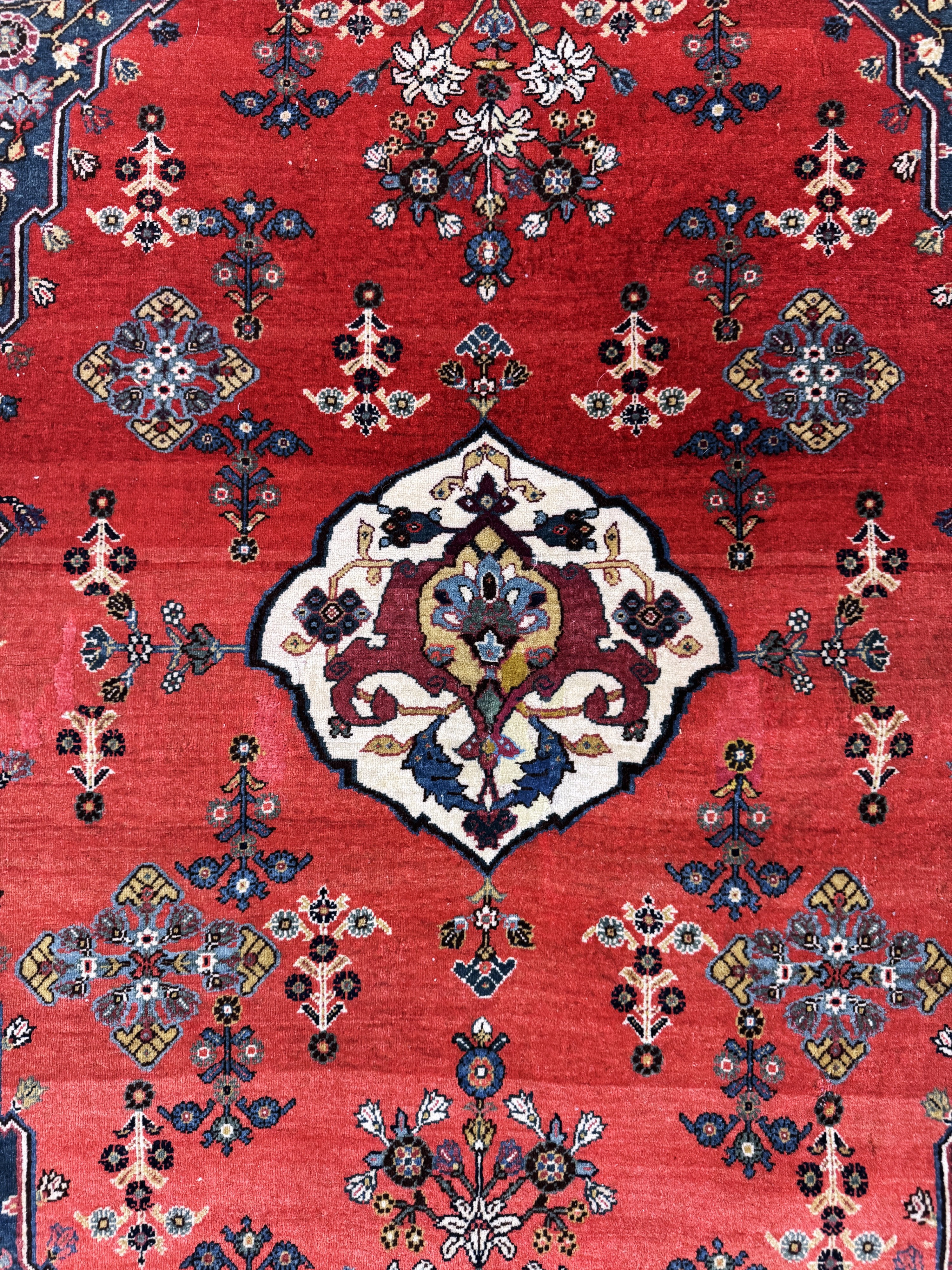 Detail d: Ghaschgai-Kashkuli fein antik, Persien, 19.Jh, Wolle auf Wolle, ca. 147 x 98 cm, EHZ: 2(restauriert)