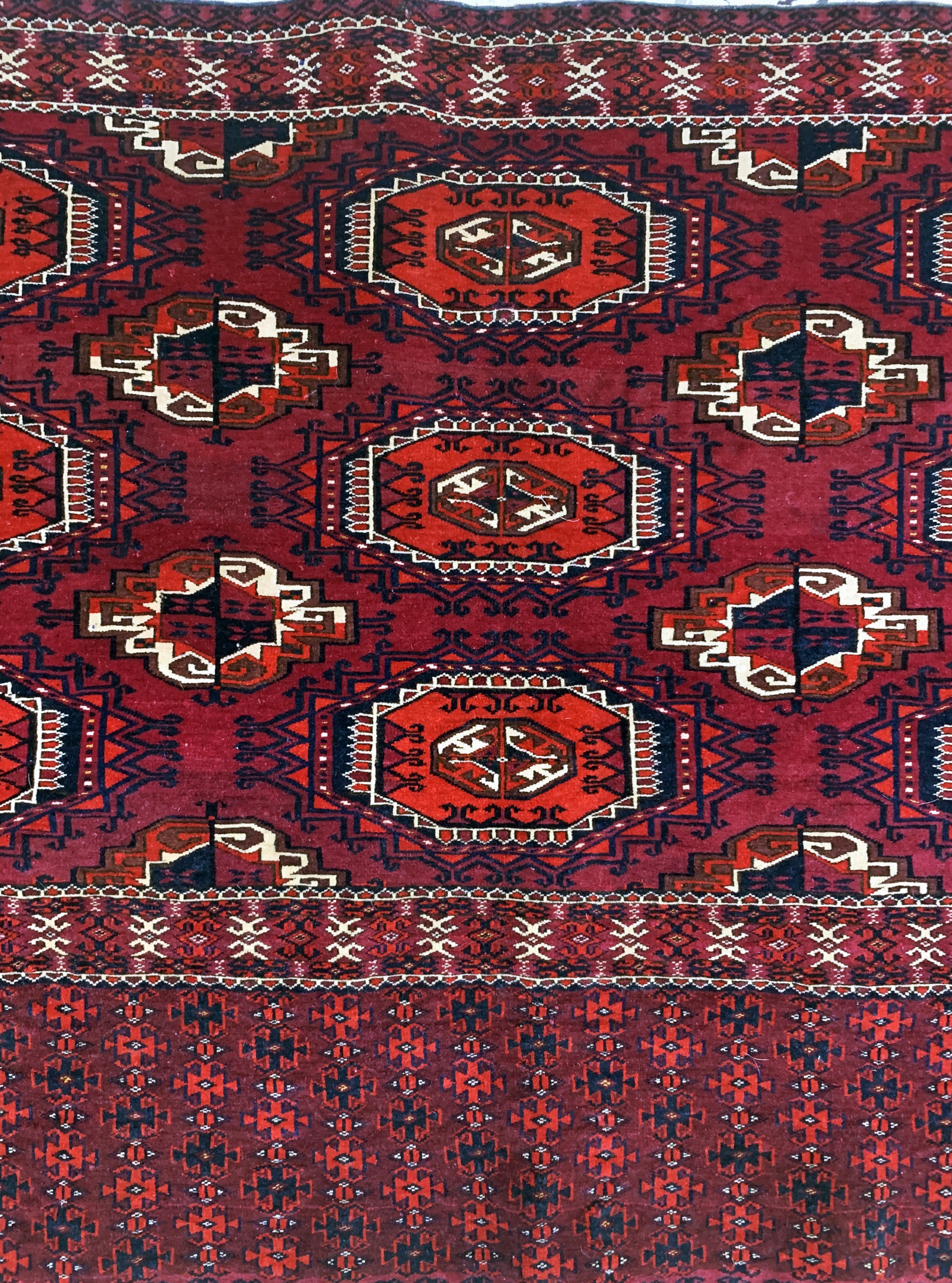 Detail c: Salor-Tschowal antik, Turkmenistan, 19.Jhd,Wolle auf Wolle, ca. 141 x 77 cm, EHZ: 2