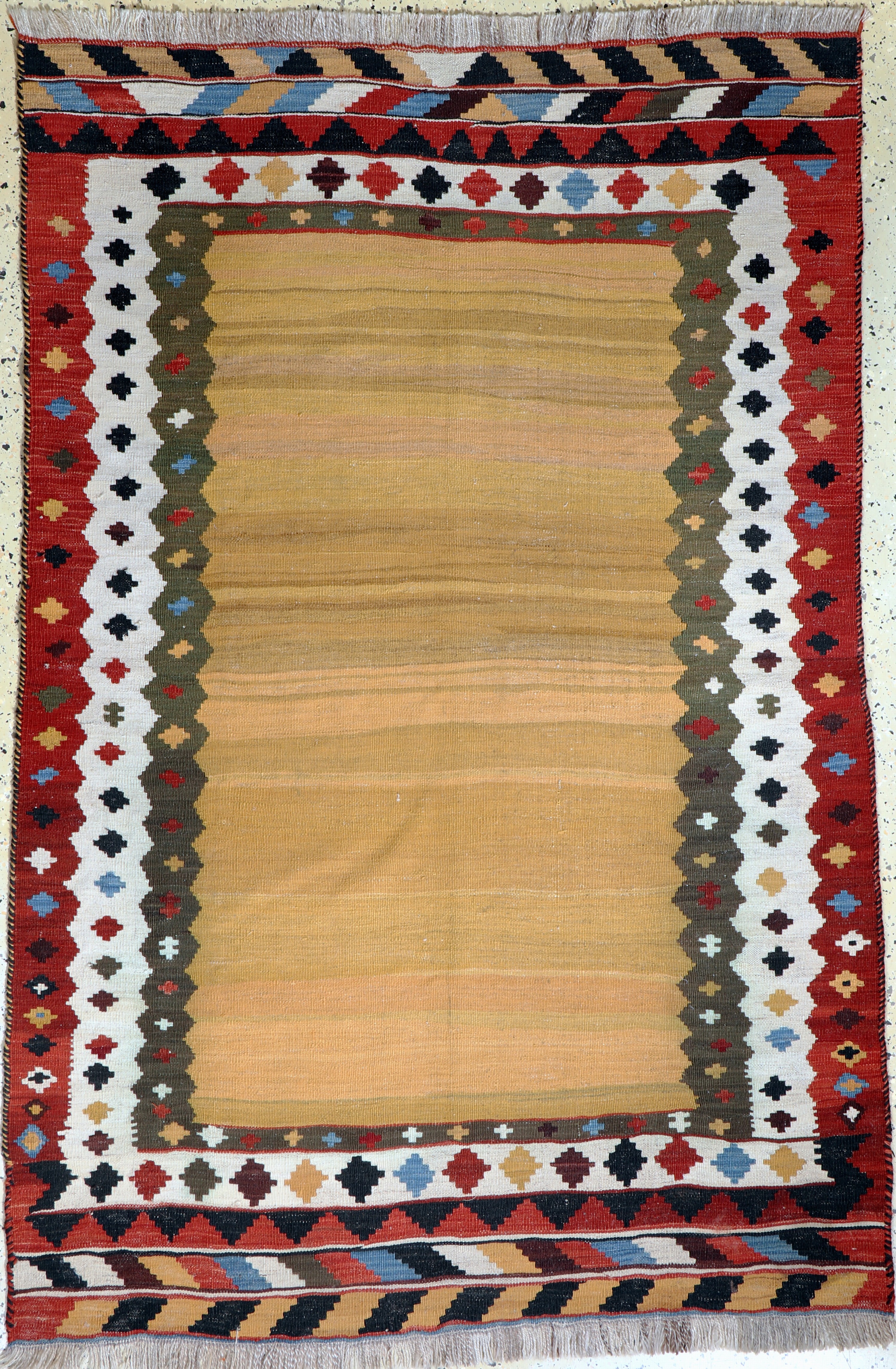 Image 27072932 - Ghaschgai Kelim, Persien, Anfang 20.Jhd, Wolle auf Wolle, ca. 199 x 133 cm, EHZ: 2 ...