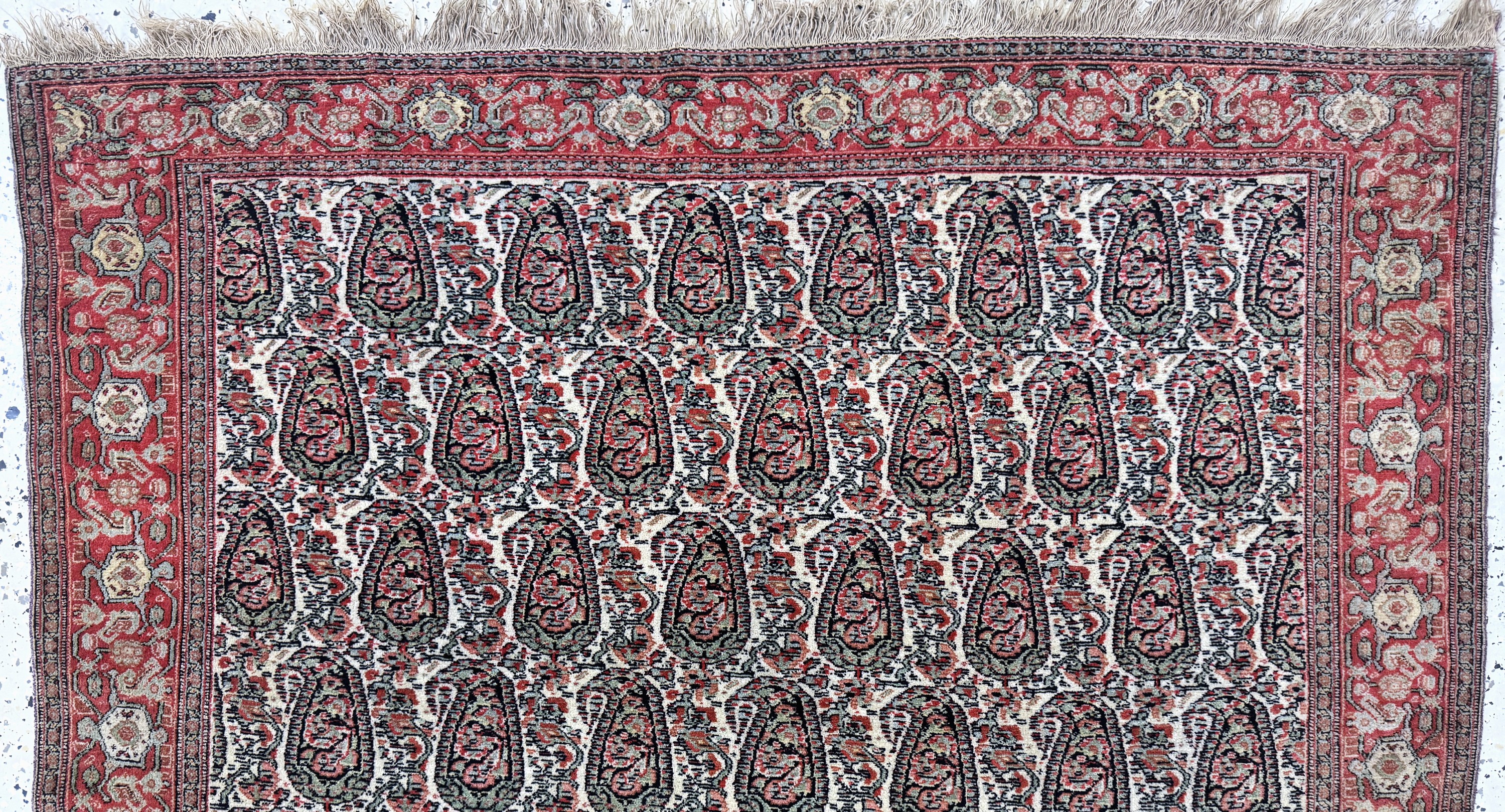 Detail a: Antiker Senneh fein, Persien, 19.Jhd, Wolleauf Baumwolle, ca. 190 x 130 cm, EHZ: 2