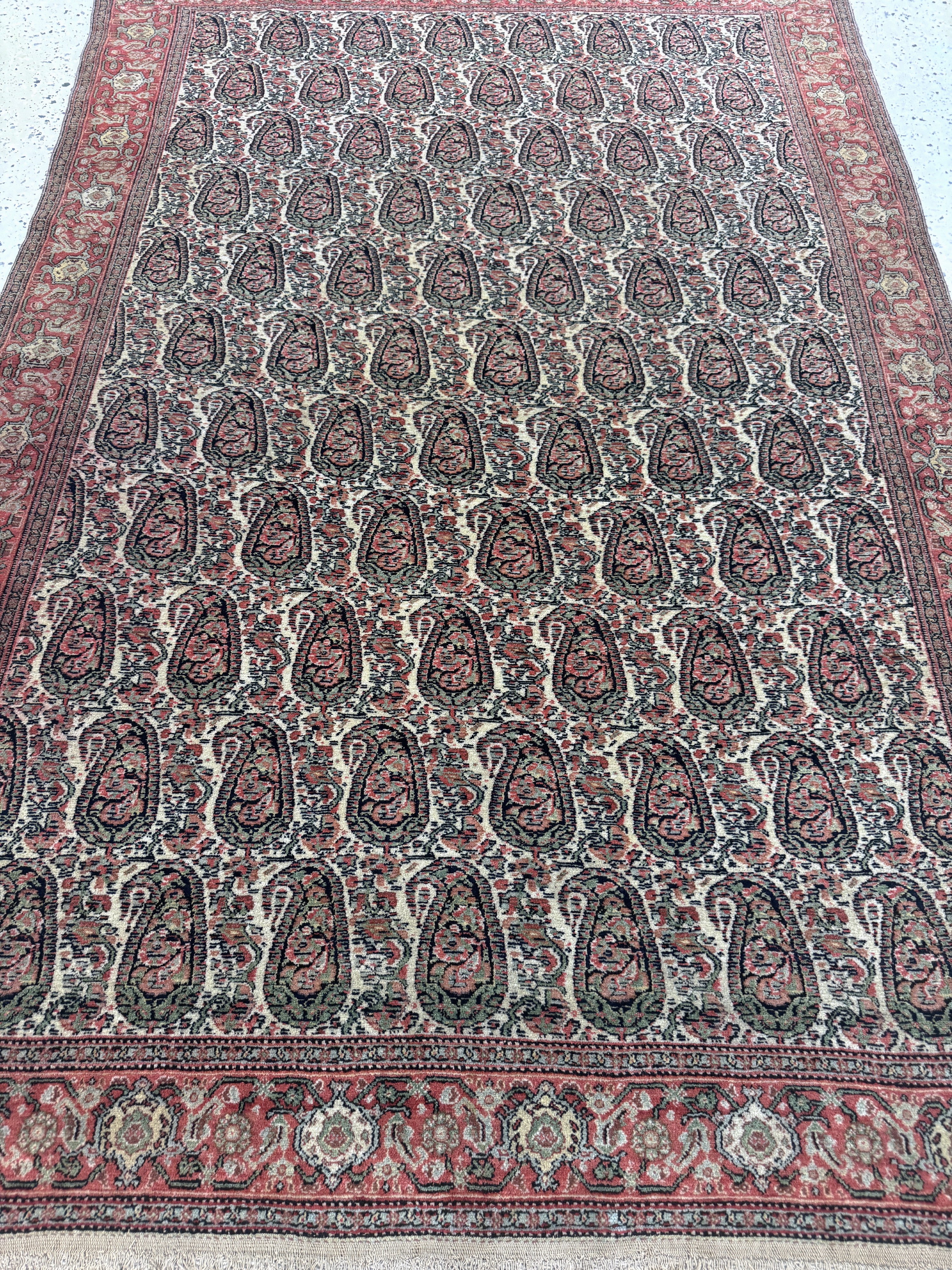 Detail e: Antiker Senneh fein, Persien, 19.Jhd, Wolleauf Baumwolle, ca. 190 x 130 cm, EHZ: 2