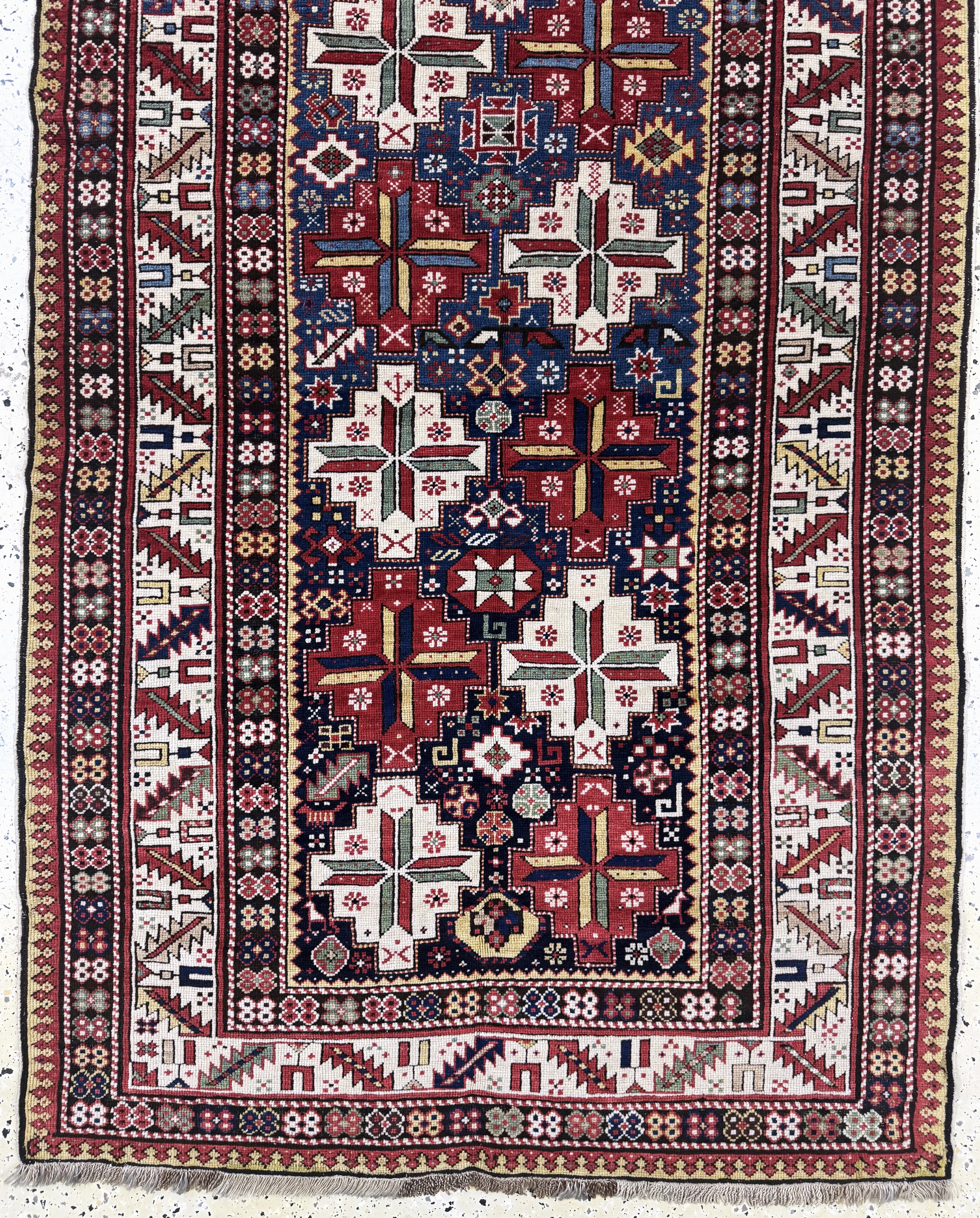Detail f: Antiker Schirwan-Kazak, Kaukasus, 19.Jhd, Wolle auf Wolle, ca. 262 x 114 cm, EHZ: 2