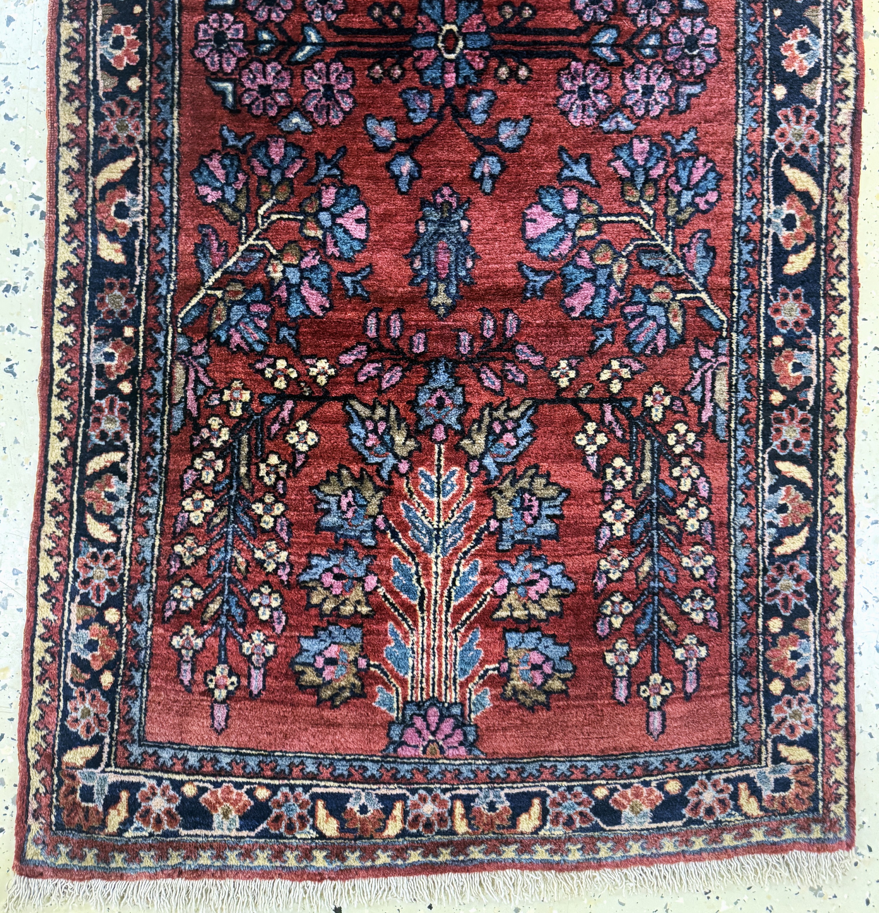 Detail b: Sarogh"Mohajeran"fein antik, Persien, um 1900, Manchester-Korkwolle, ca. 123 x 64 cm, EHZ: 2