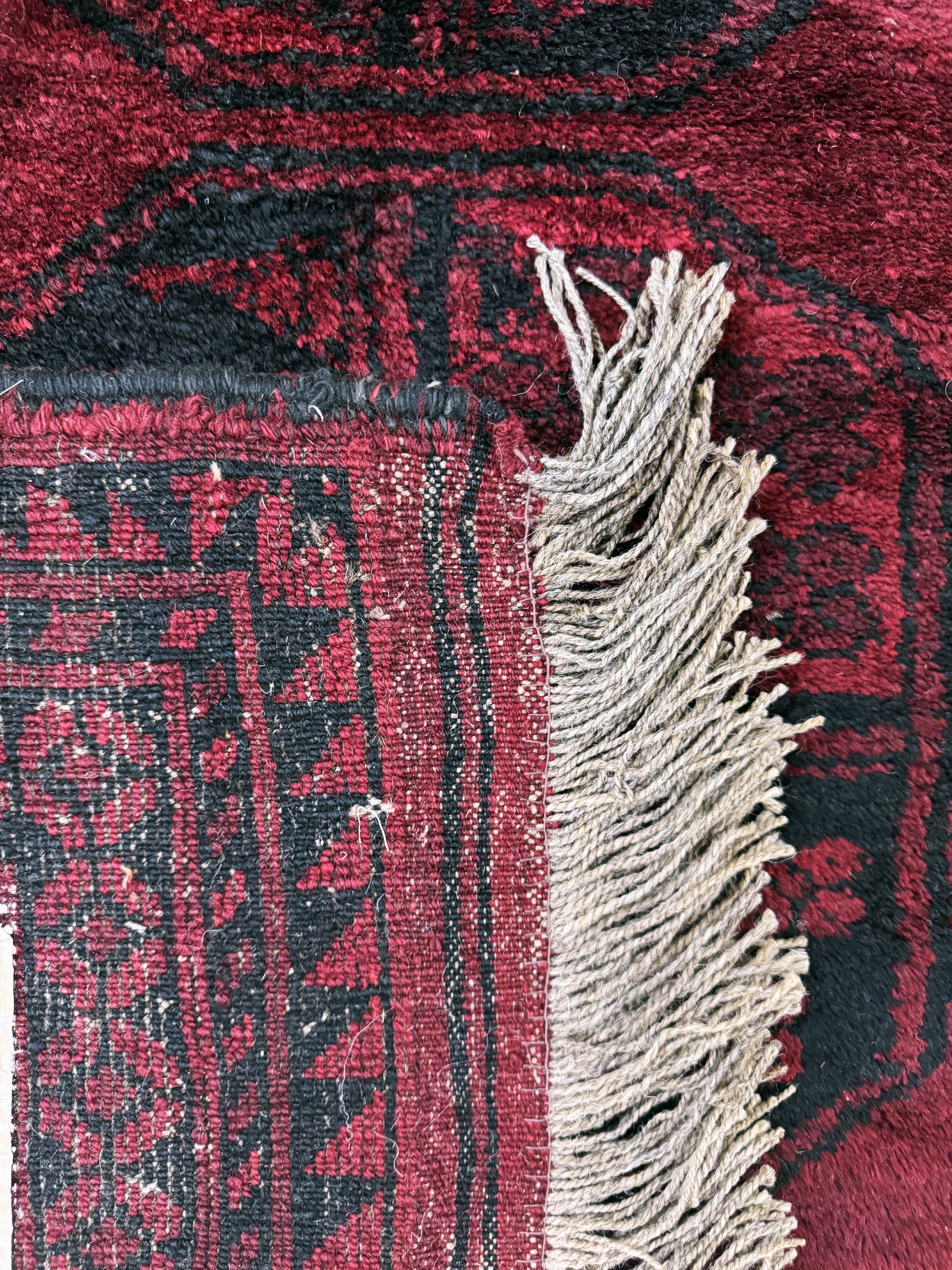 Detail f: Dolatabad, Afghanistan, Mitte 20.Jhd, Wolleauf Wolle, ca. 227 x 176 cm, EHZ: 2