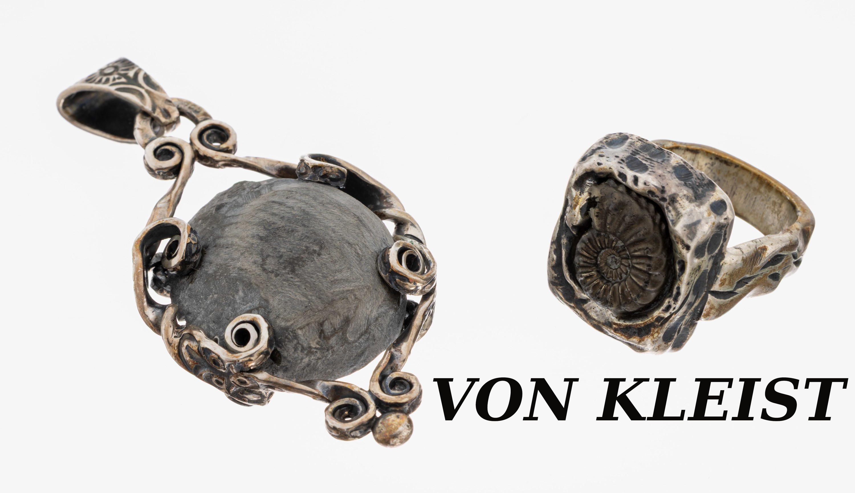 Image 27072974 - HEINRICH VON KLEIST Schmuckset, 925er und 835er Silber, best. aus: 1 Ring, RW 59, und 1 ...