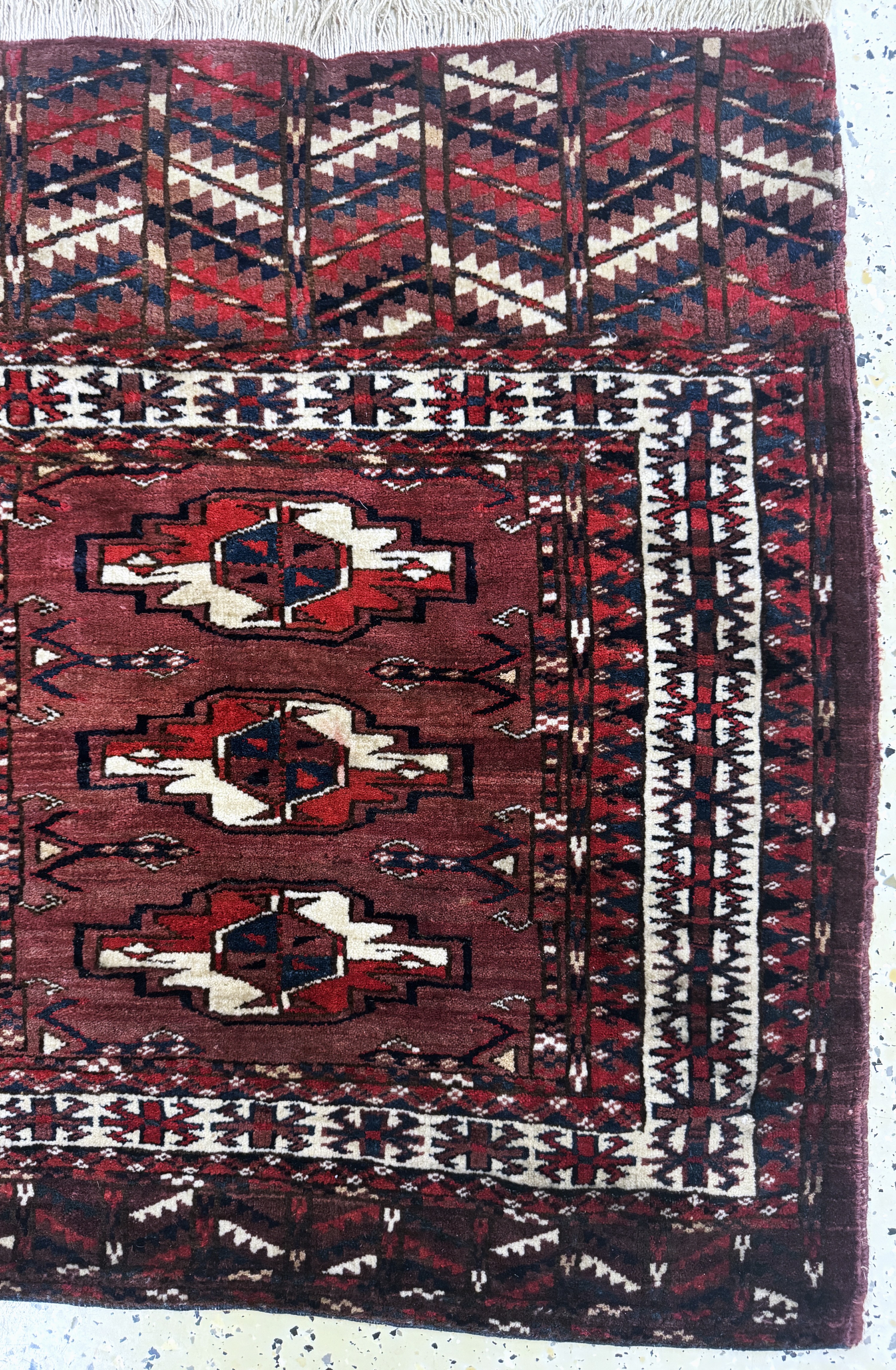 Detail a: Tschowal antik, Turkmenistan, um 1900, Wolle auf Wolle, ca. 138 x 80 cm, EHZ: 2