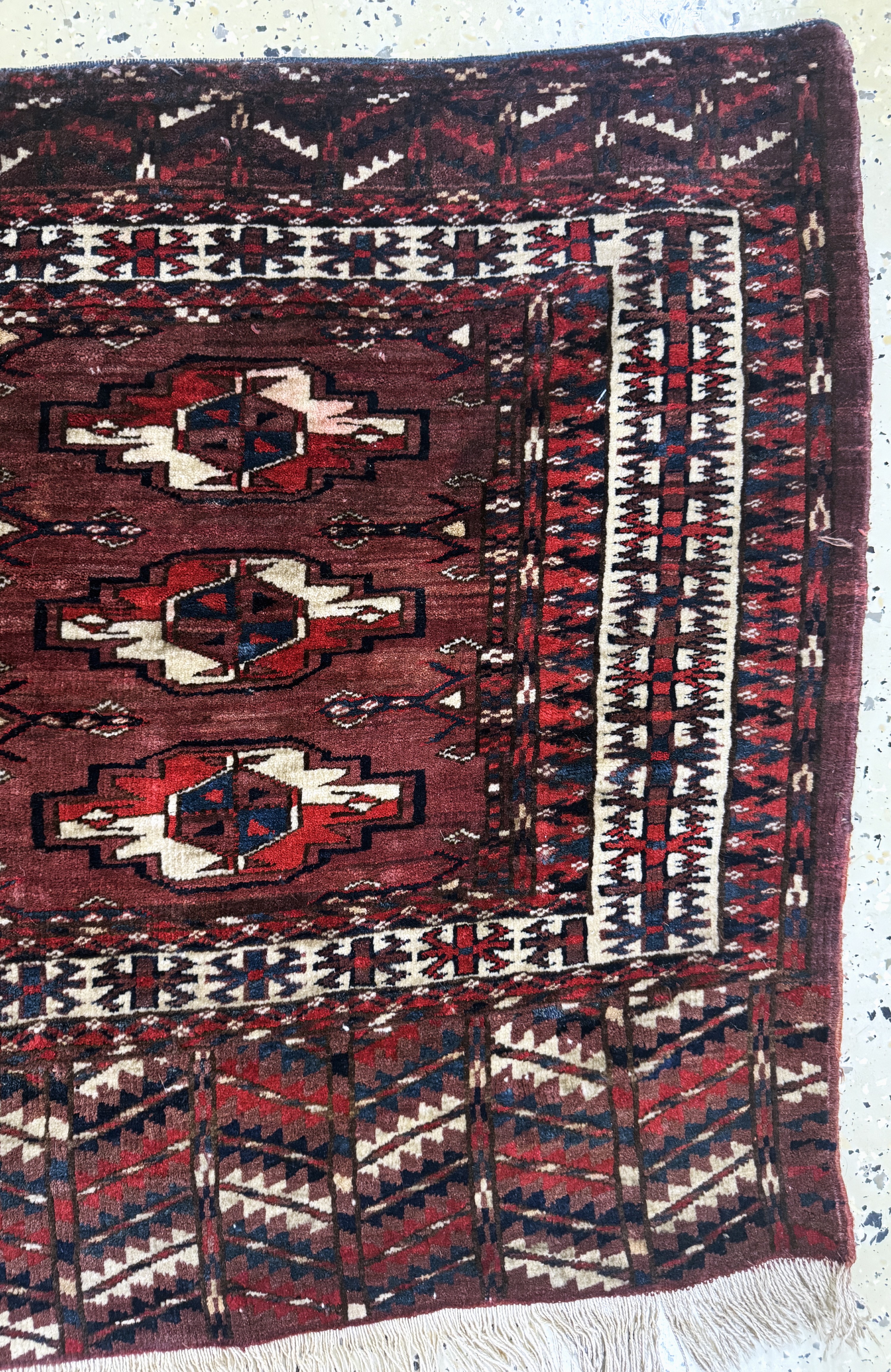 Detail c: Tschowal antik, Turkmenistan, um 1900, Wolle auf Wolle, ca. 138 x 80 cm, EHZ: 2