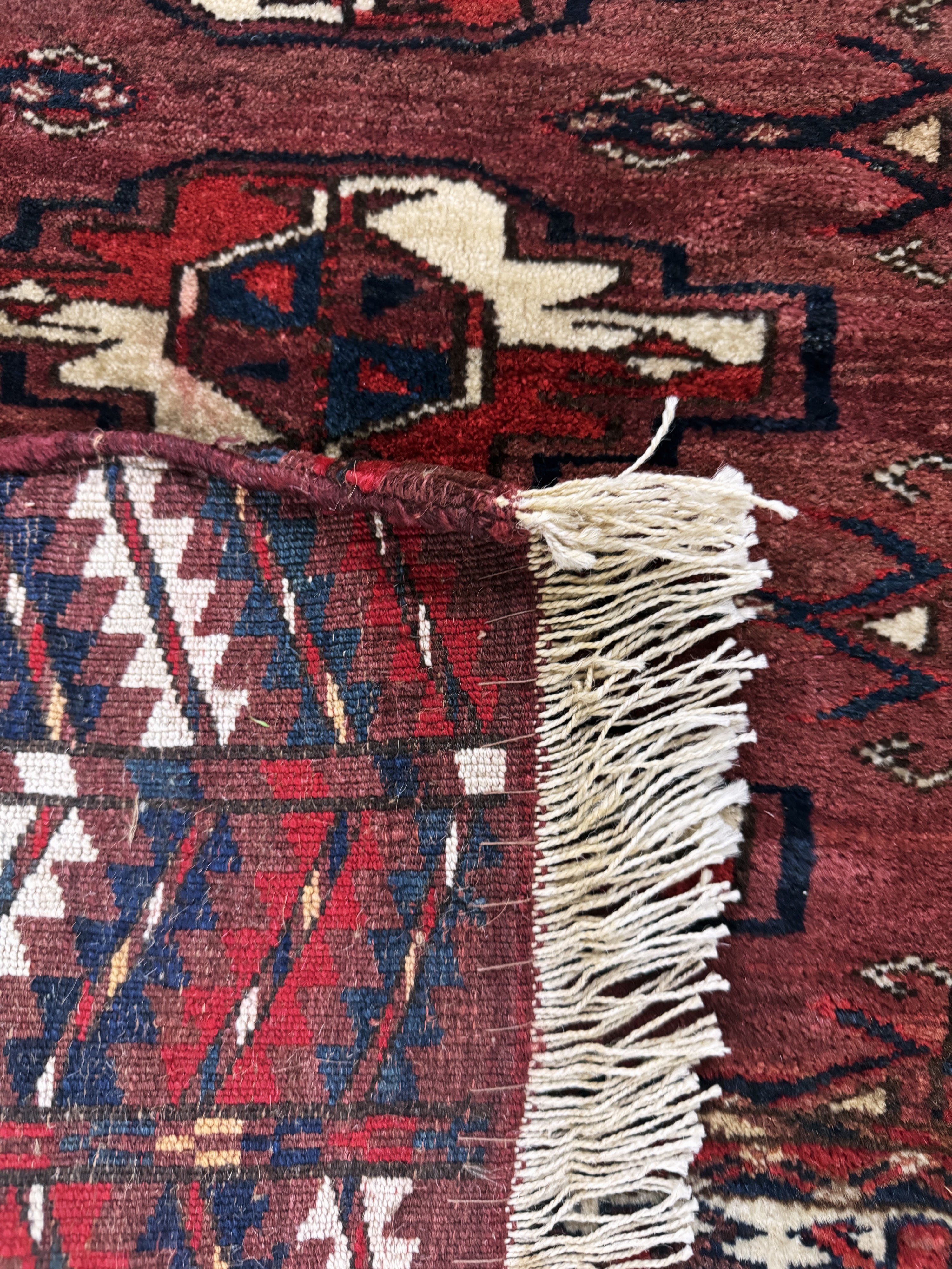 Detail d: Tschowal antik, Turkmenistan, um 1900, Wolle auf Wolle, ca. 138 x 80 cm, EHZ: 2