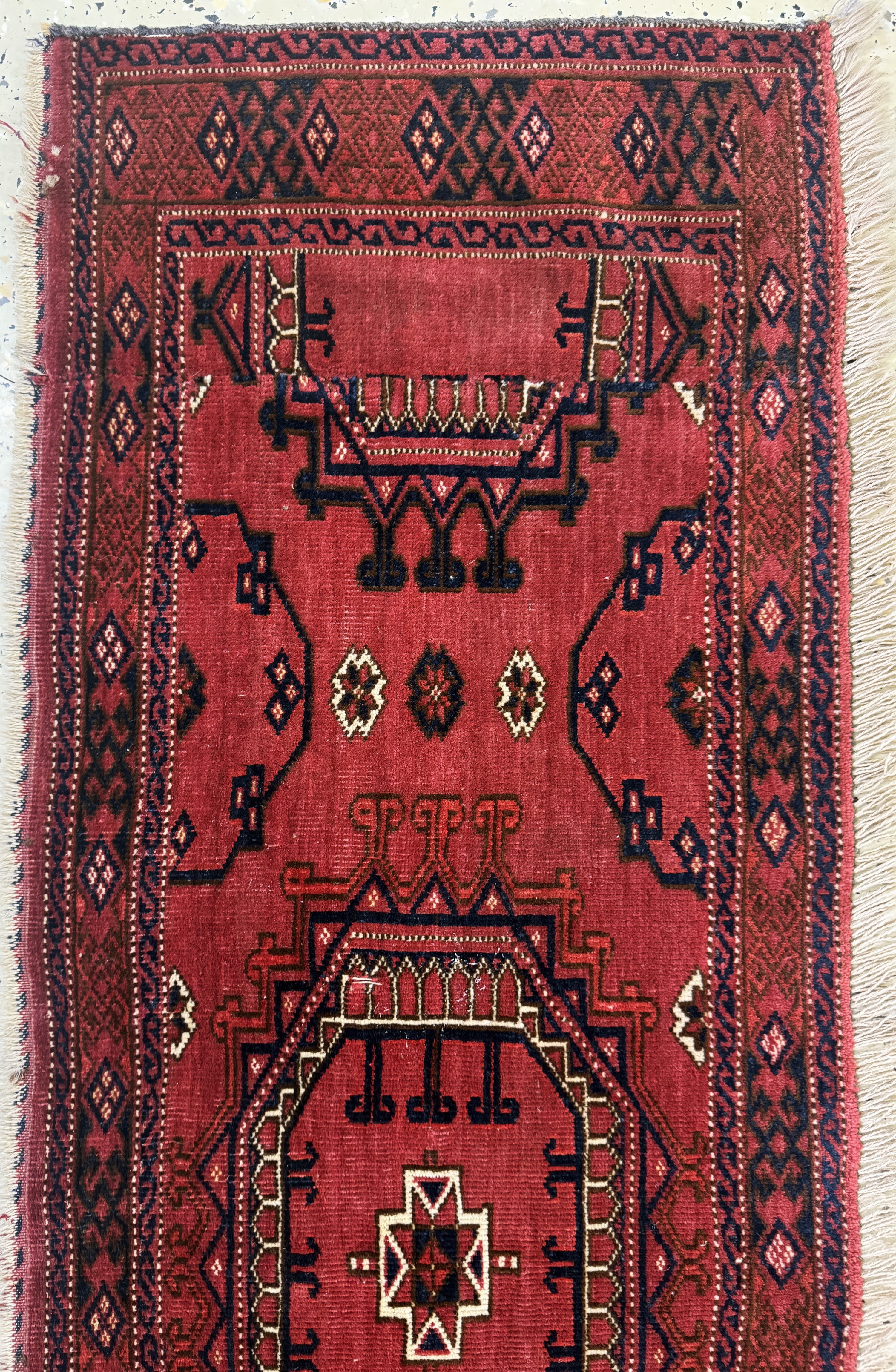 Detail d: 2 Lots Torba antik, Turkmenistan, 19.Jhd, Wolle auf Wolle, ca. 133 x 45 cm, EHZ: 3
