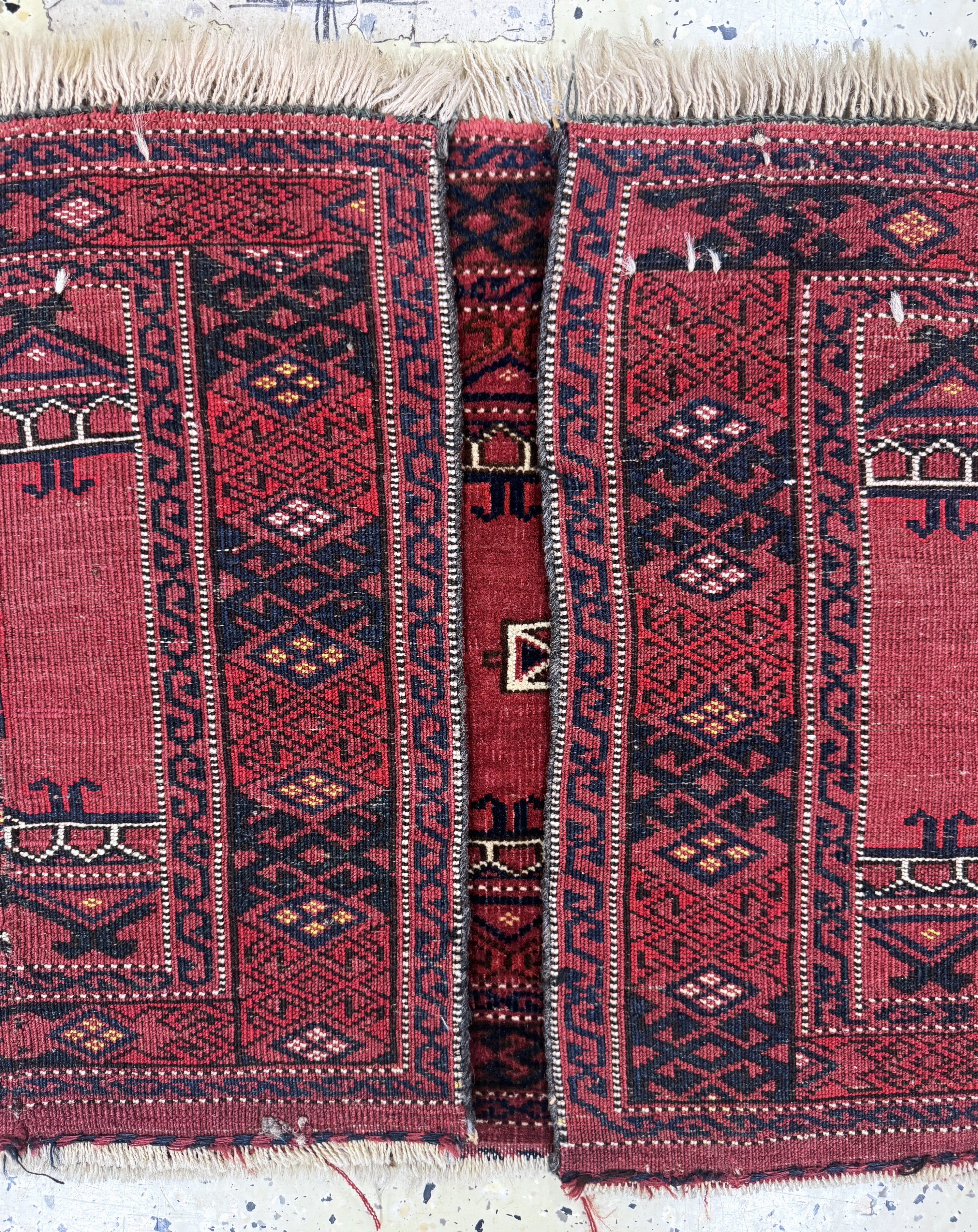Detail f: 2 Lots Torba antik, Turkmenistan, 19.Jhd, Wolle auf Wolle, ca. 133 x 45 cm, EHZ: 3