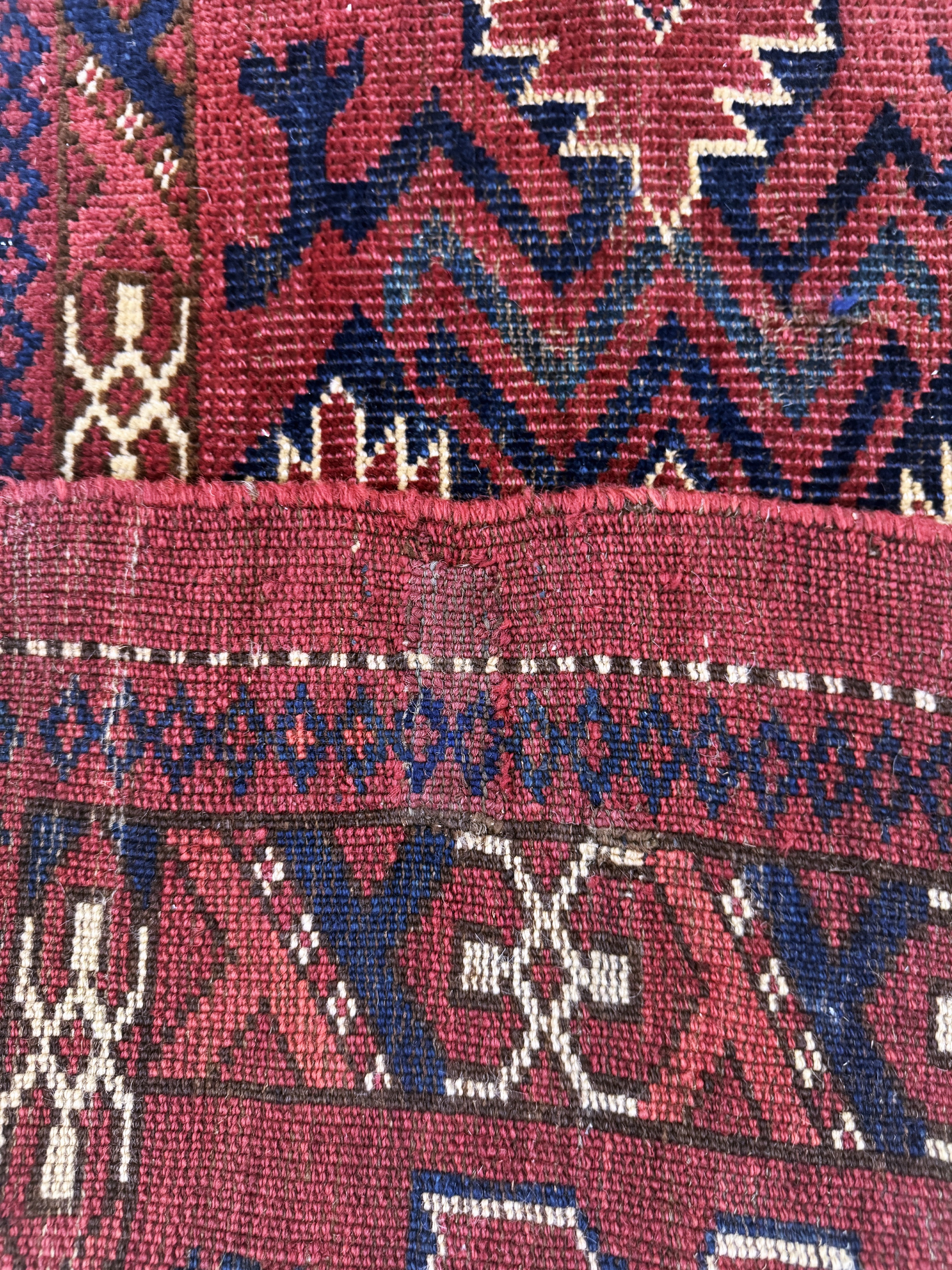 Detail c: Beschir Torba antik, Turkmenistan, 19.Jhd, Wolle auf Wolle, ca. 90 x 45 cm, EHZ: 3-4